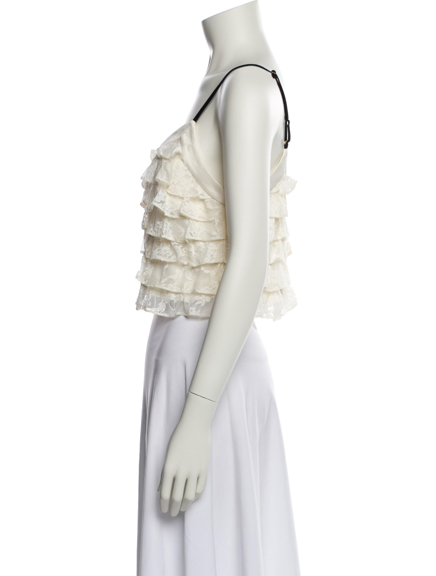 LoveShackFancy Square Neckline Sleeveless Crop Top w/ Tags