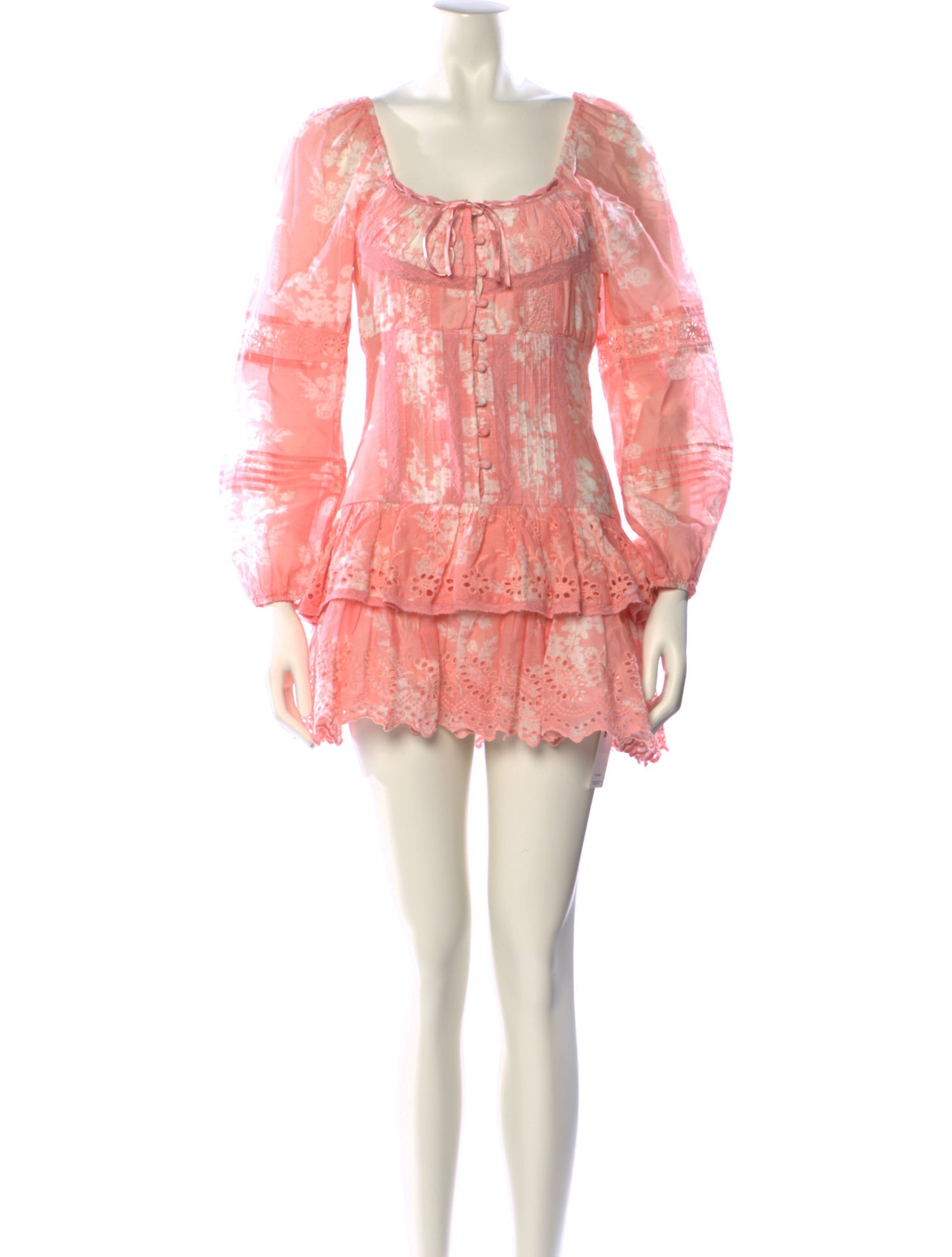 LoveShackFancy Tie-Dye Print Mini Dress