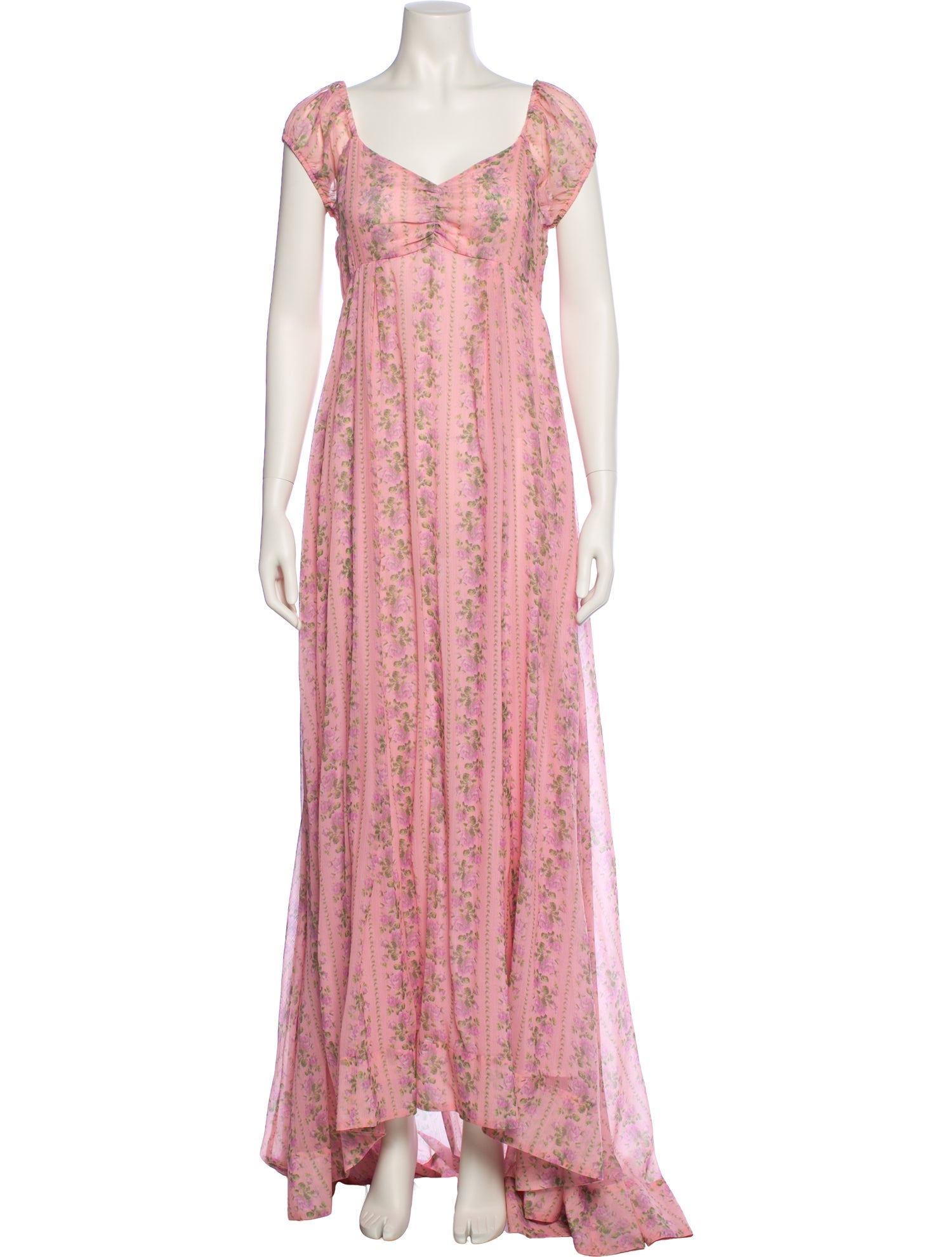 LoveShackFancy Floral Print Long Dress