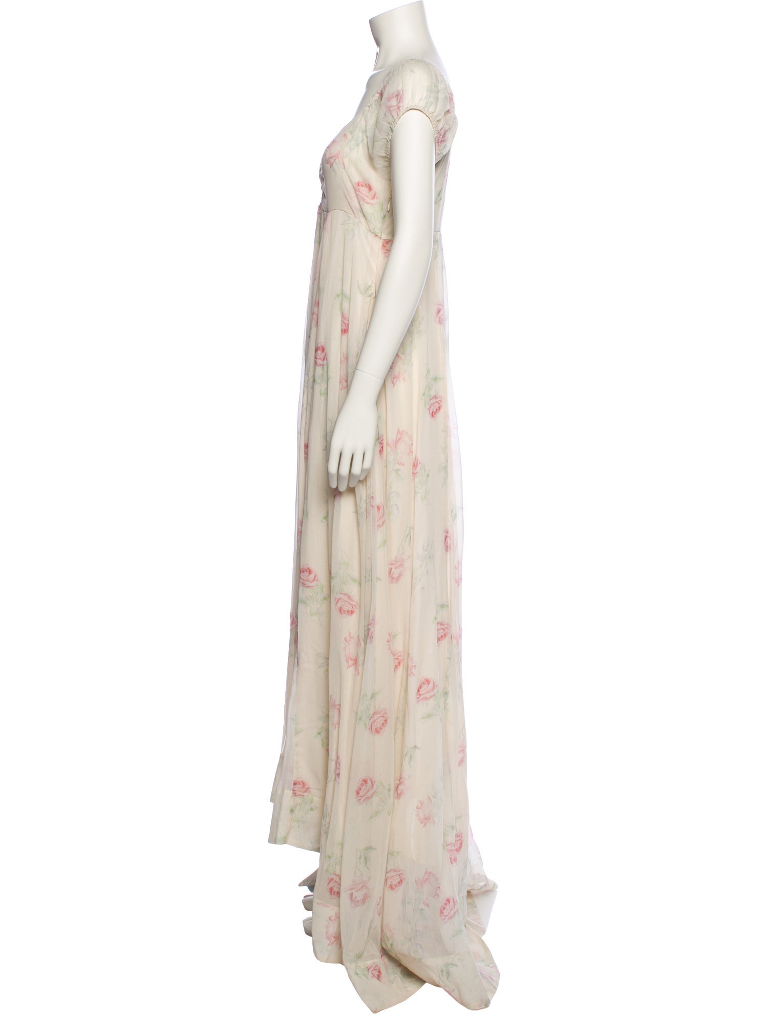LoveShackFancy Floral Print Long Dress