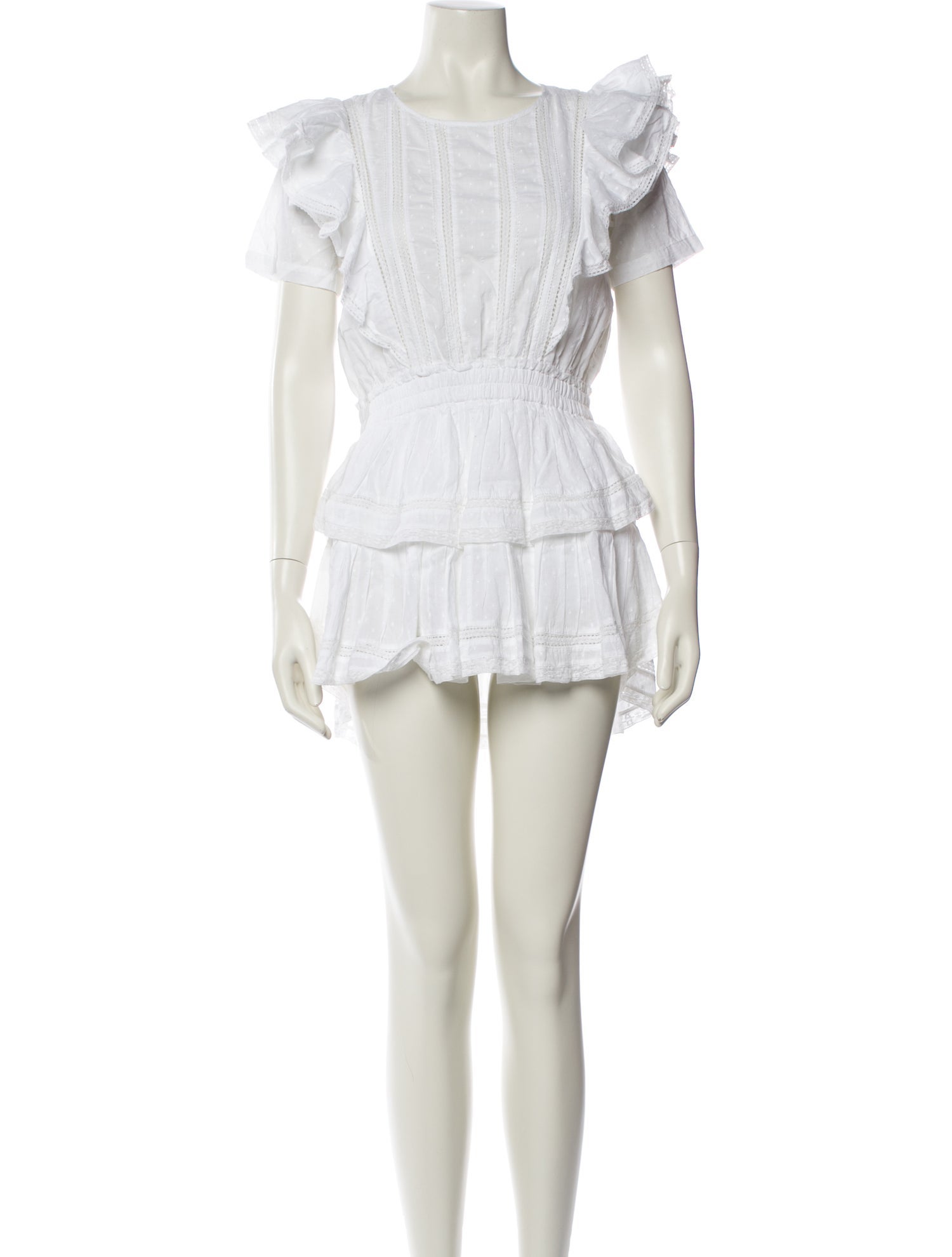 LoveShackFancy Scoop Neck Mini Dress