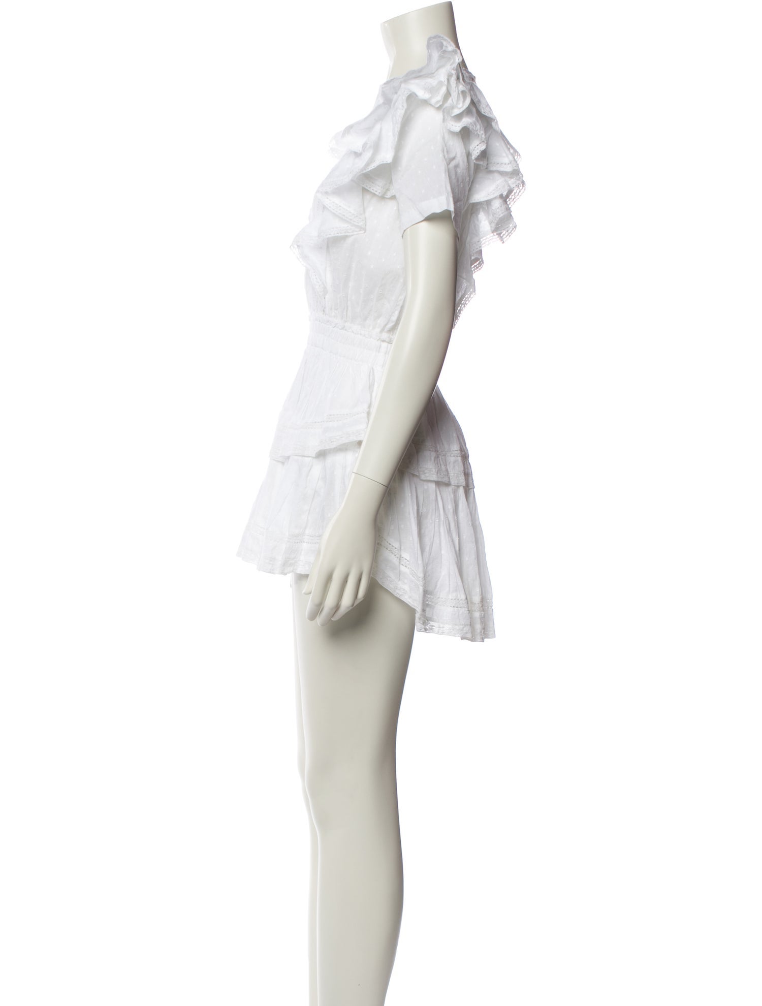 LoveShackFancy Scoop Neck Mini Dress