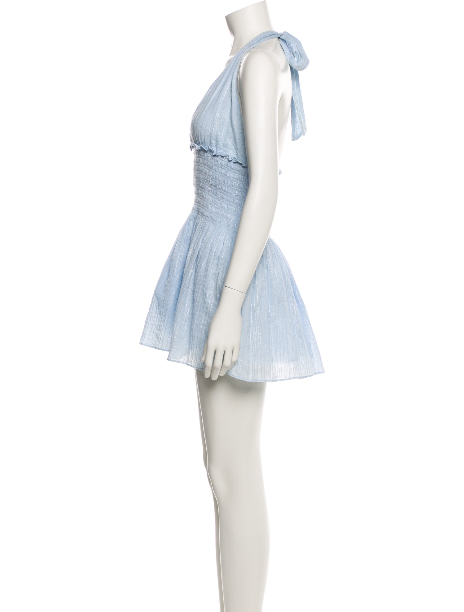 LoveShackFancy Halterneck Mini Dress