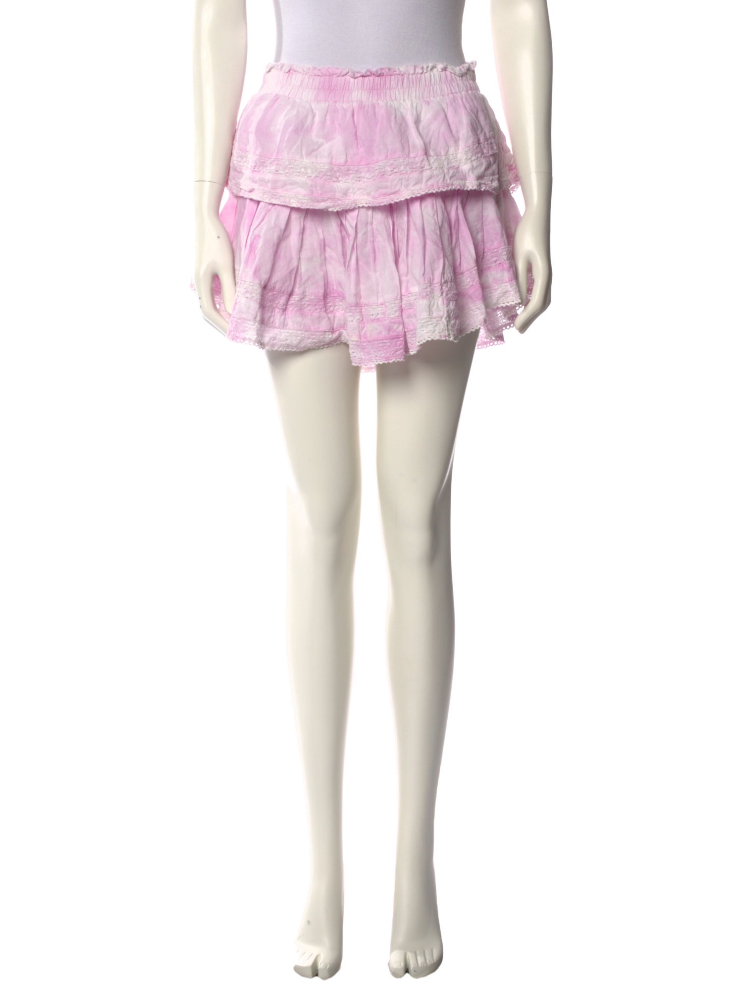 LoveShackFancy Tie-Dye Print Mini Skirt