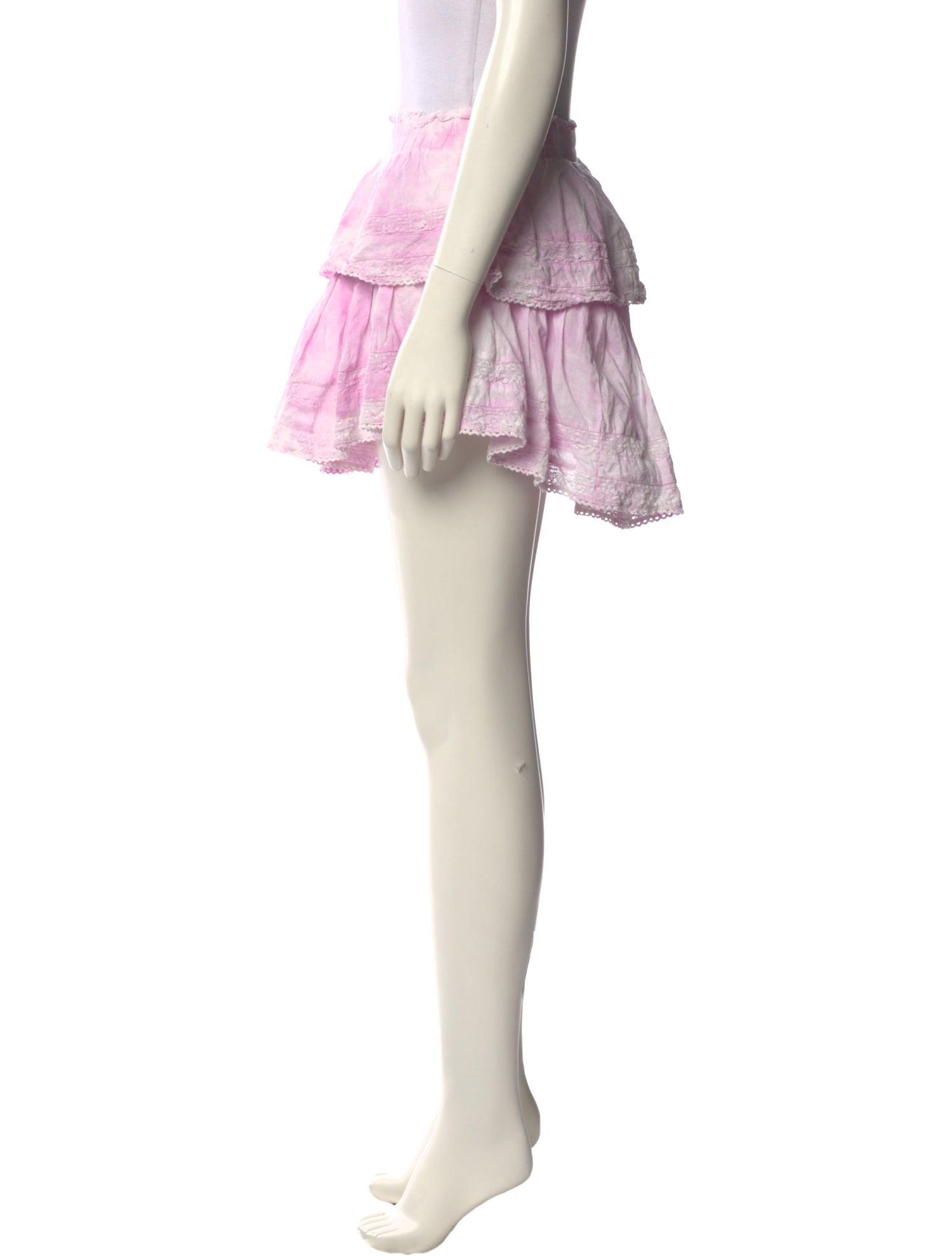 LoveShackFancy Tie-Dye Print Mini Skirt