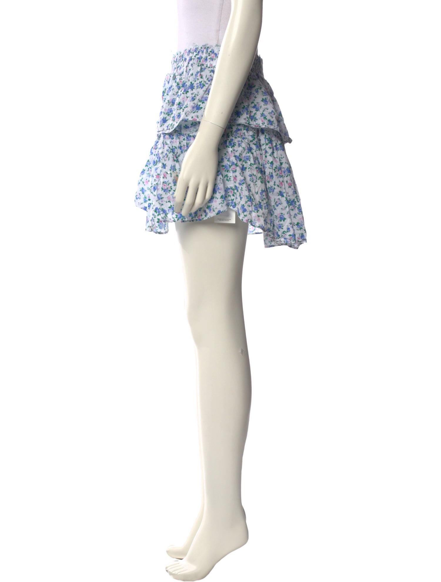 LoveShackFancy Floral Print Mini Skirt