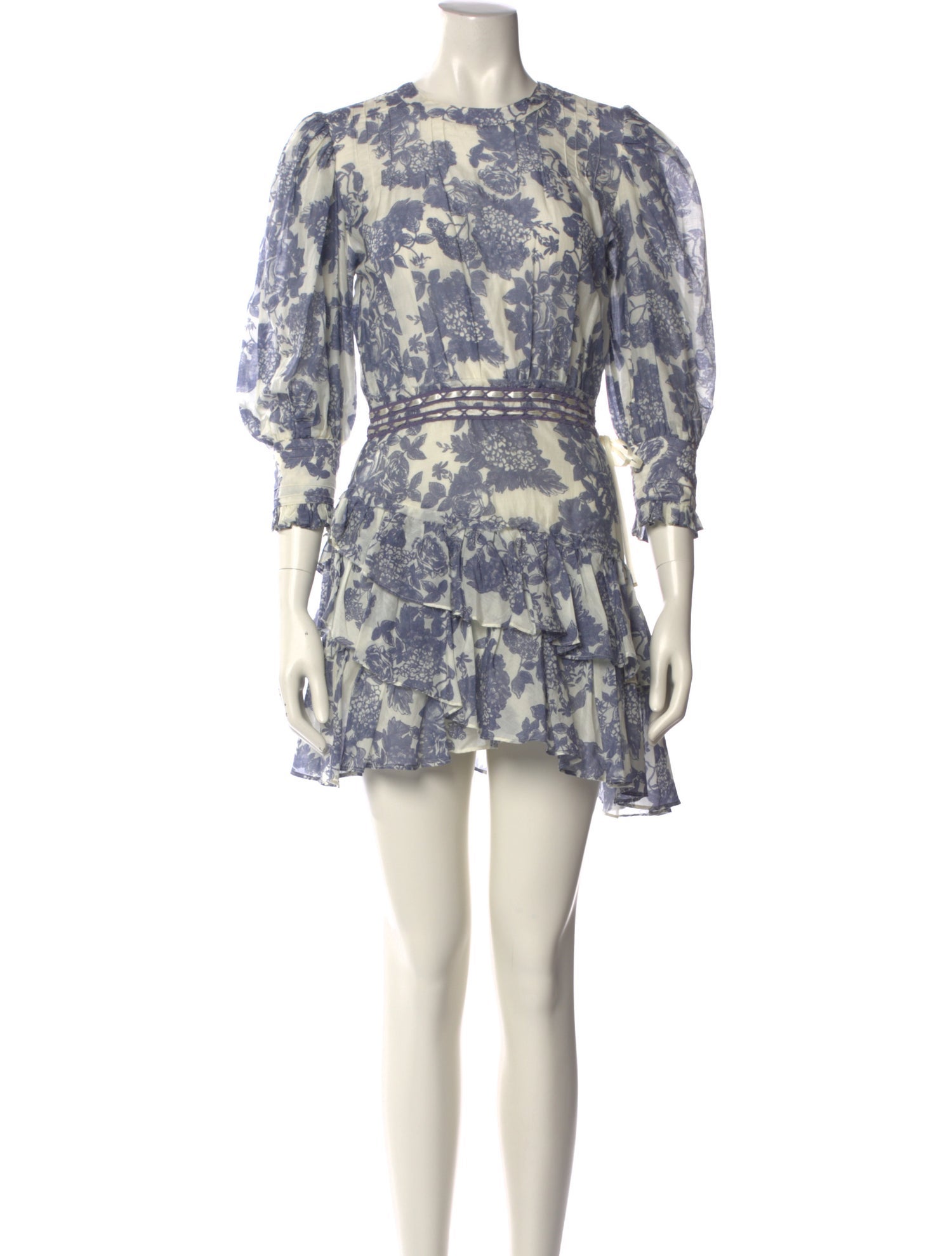 LoveShackFancy Floral Print Mini Dress