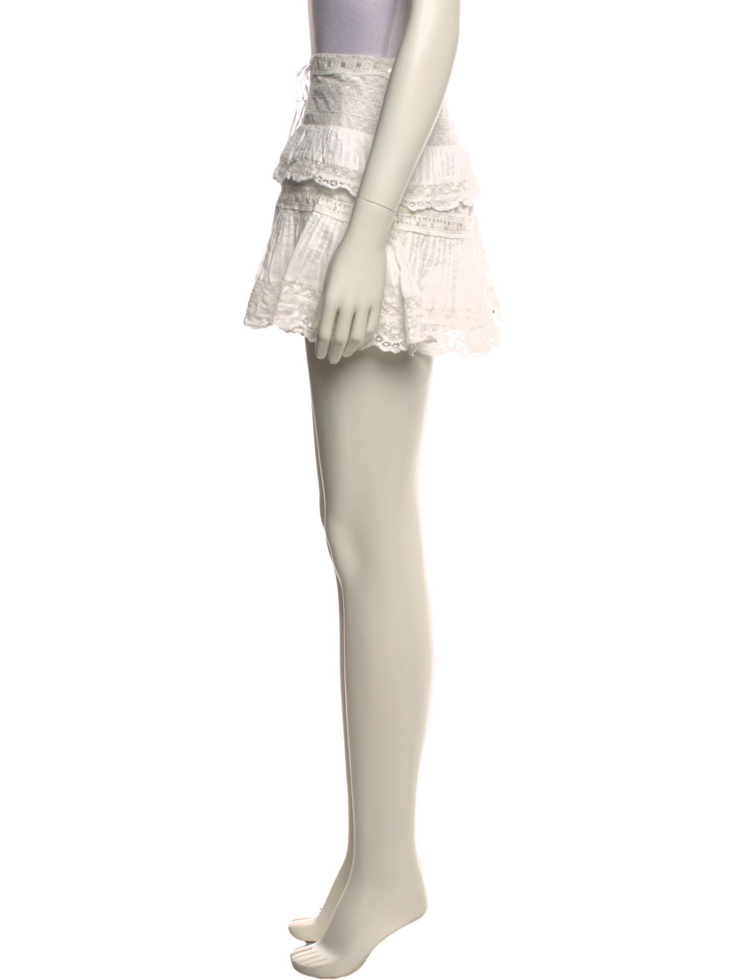 LoveShackFancy Ruffle Embellishment Mini Skirt w/ Tags