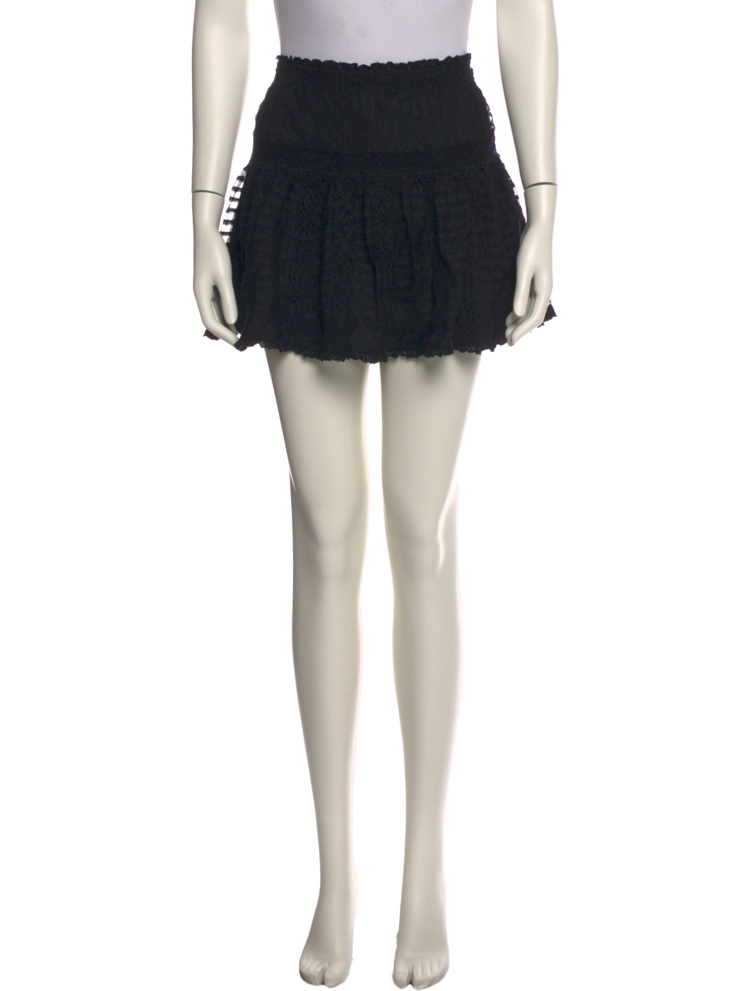 LoveShackFancy Raw-Edge Trim Mini Skirt w/ Tags