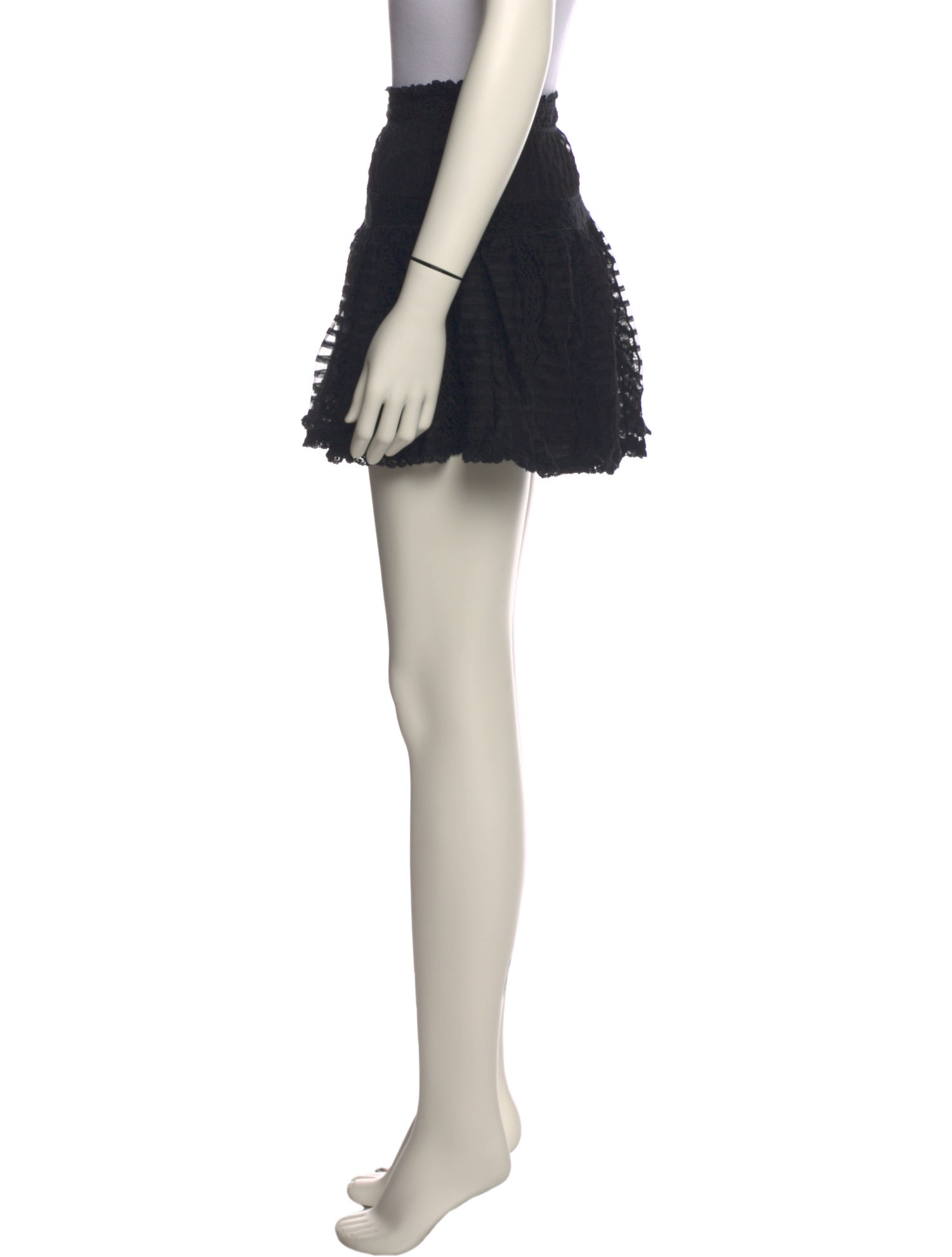 LoveShackFancy Raw-Edge Trim Mini Skirt w/ Tags