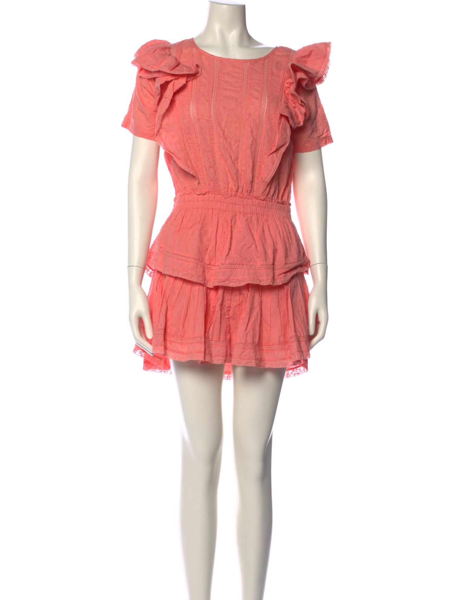 LoveShackFancy Scoop Neck Mini Dress