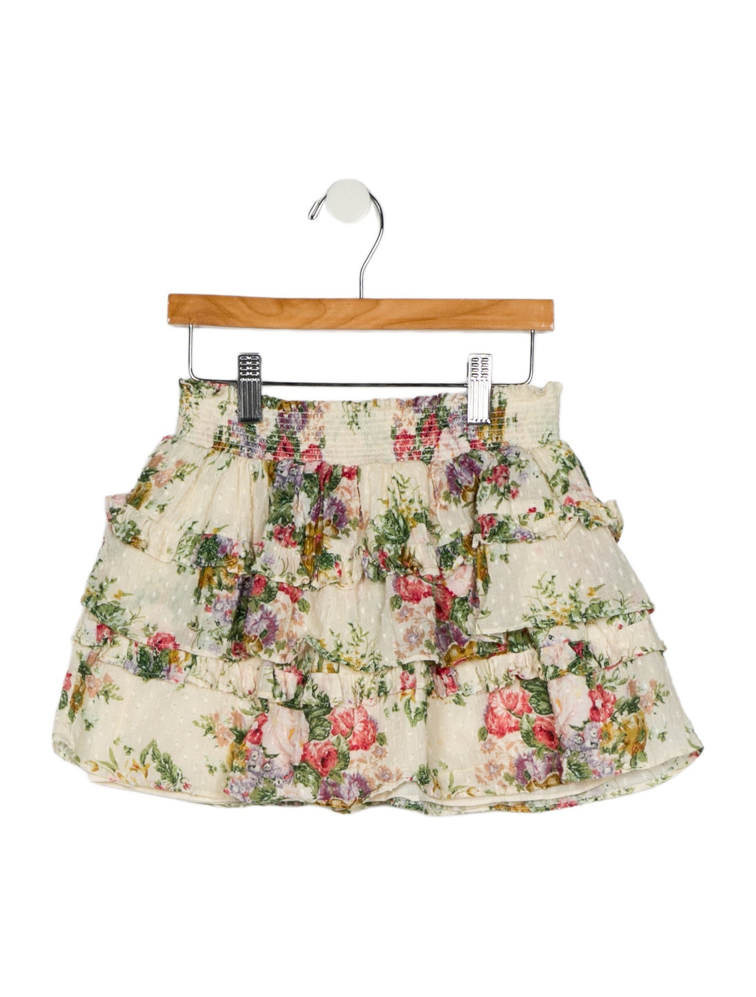LoveShackFancy Girls' Print Ruffle Skirt
