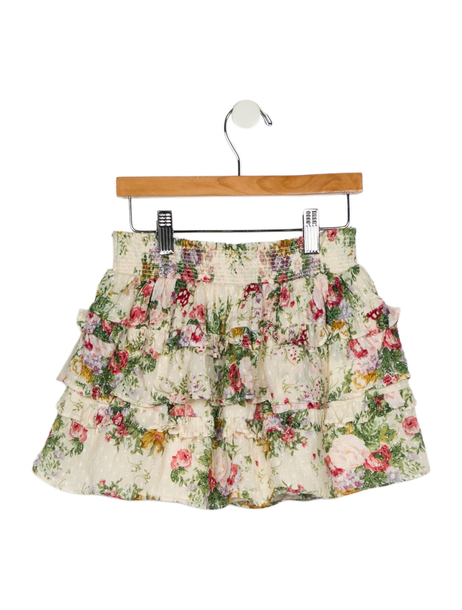 LoveShackFancy Girls' Print Ruffle Skirt