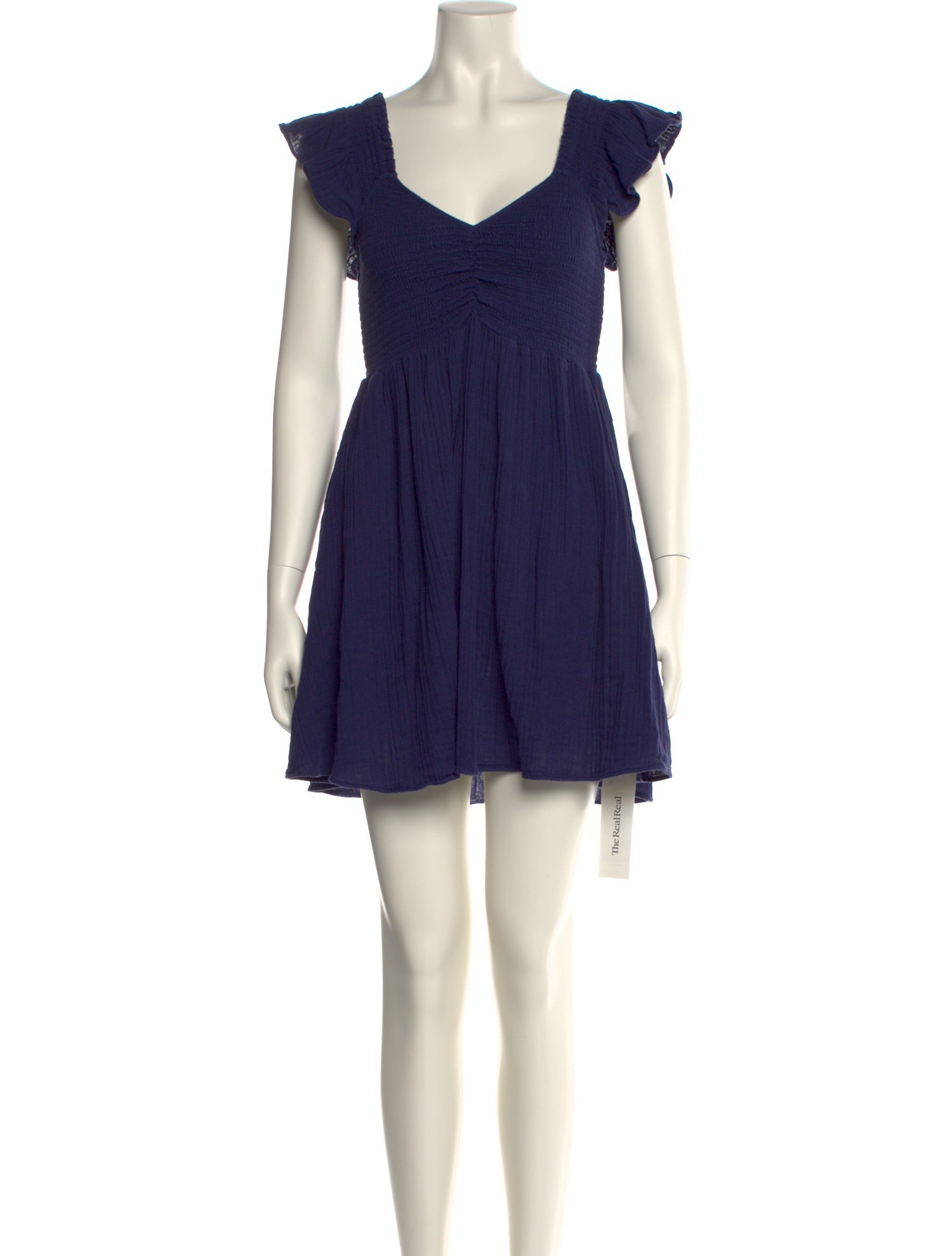 LoveShackFancy V-Neck Mini Dress