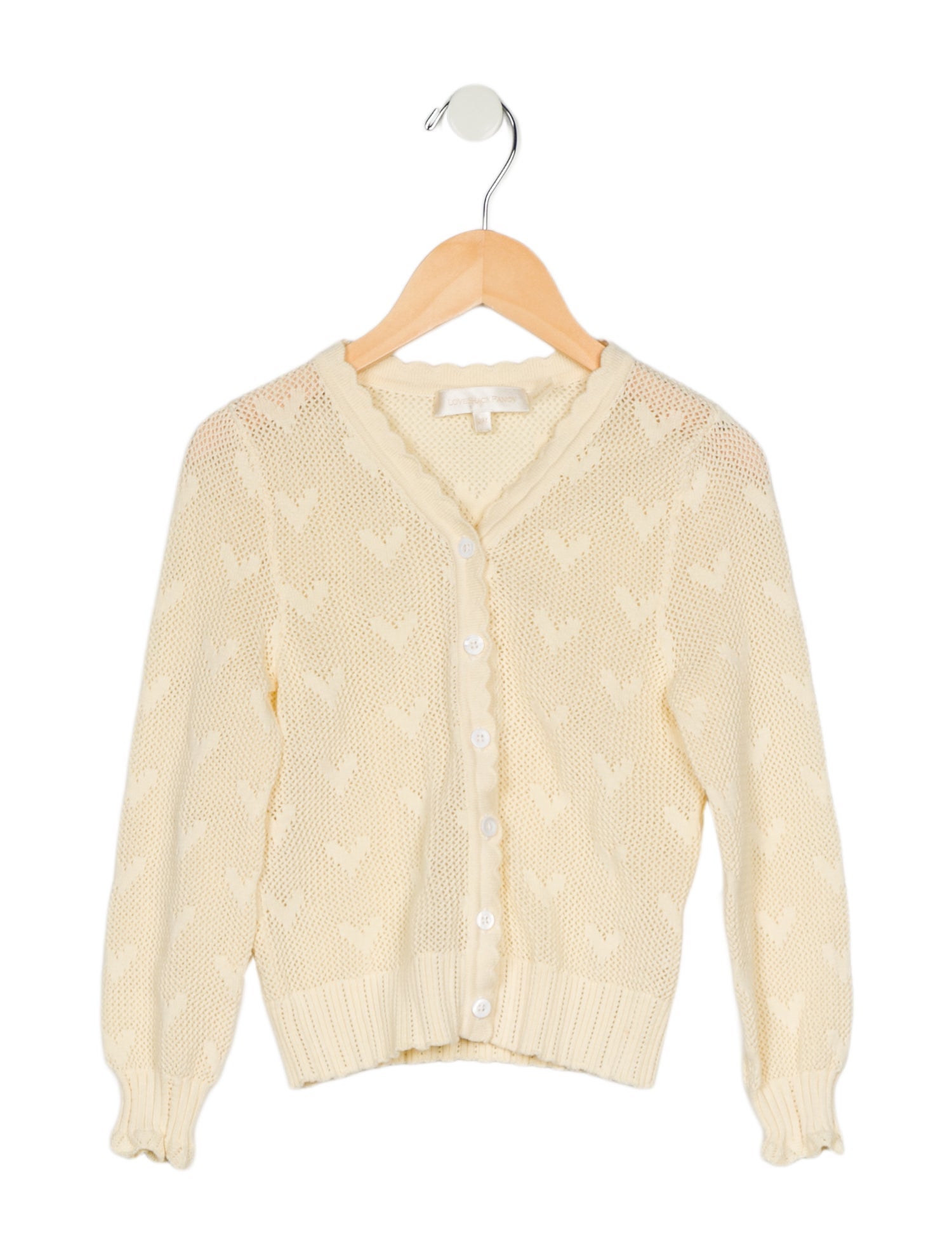 LoveShackFancy Girls' Knit Long Sleeve Sweater