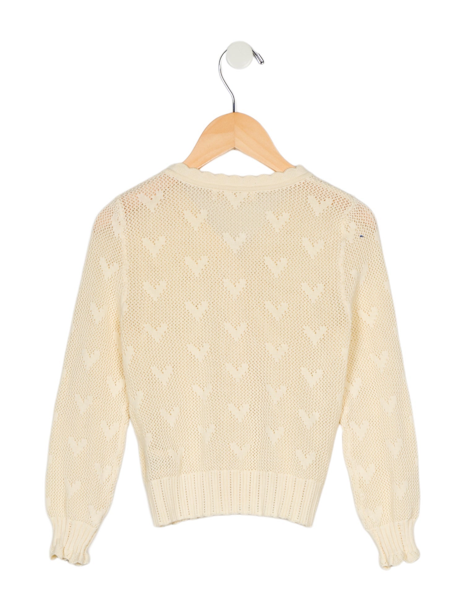 LoveShackFancy Girls' Knit Long Sleeve Sweater