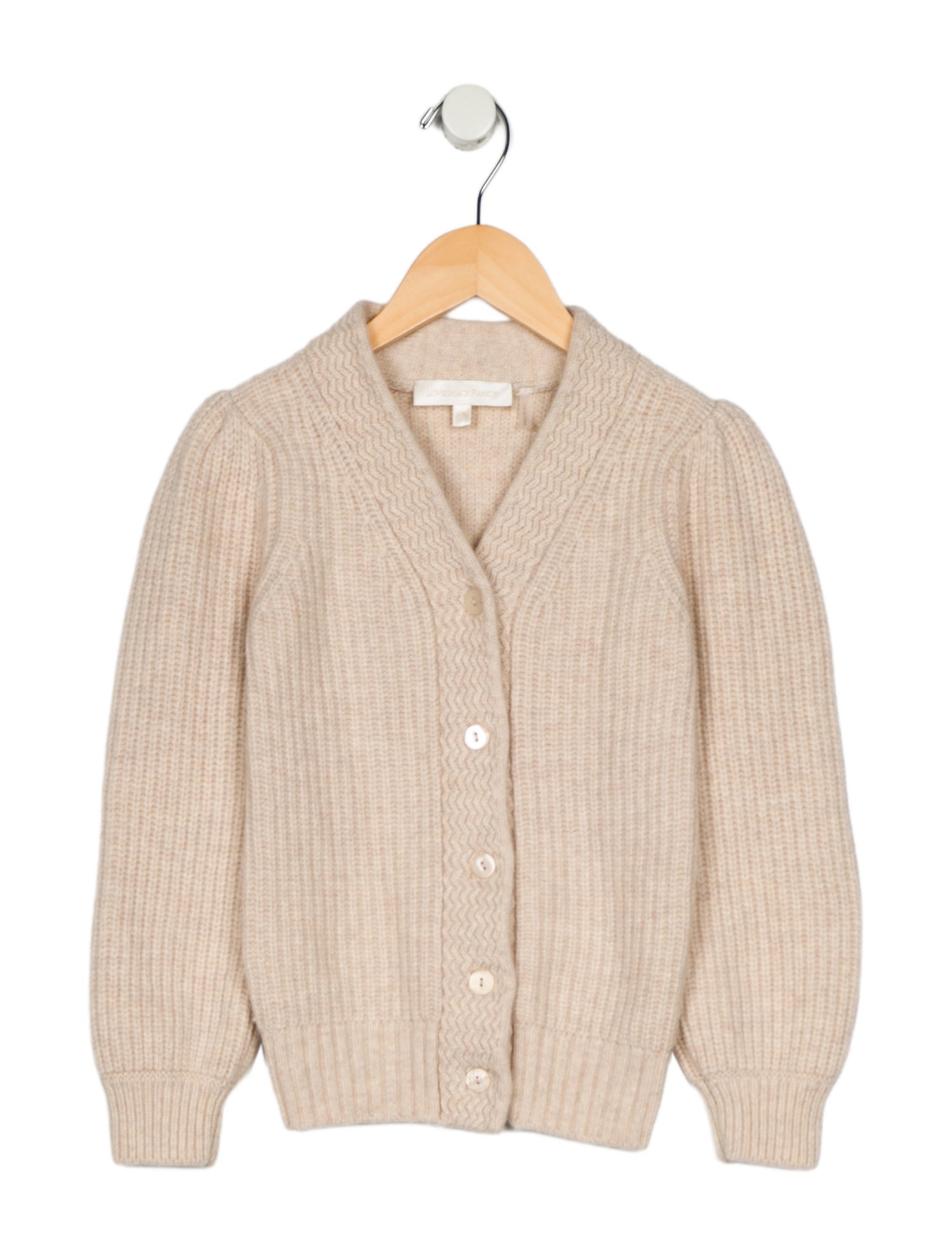 LoveShackFancy Girls' Wool Knit Cardigan