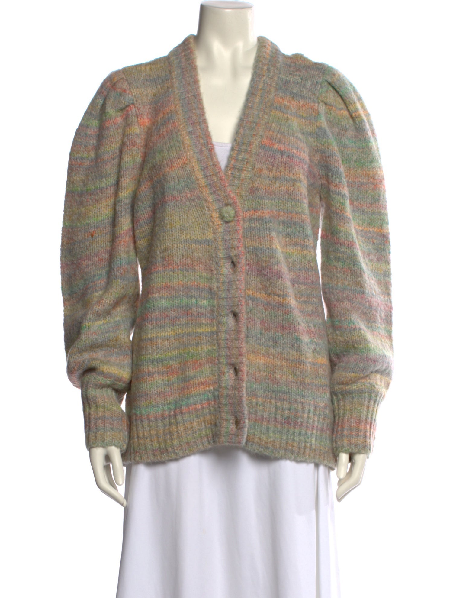 LoveShackFancy Striped V-Neck Sweater w/ Tags