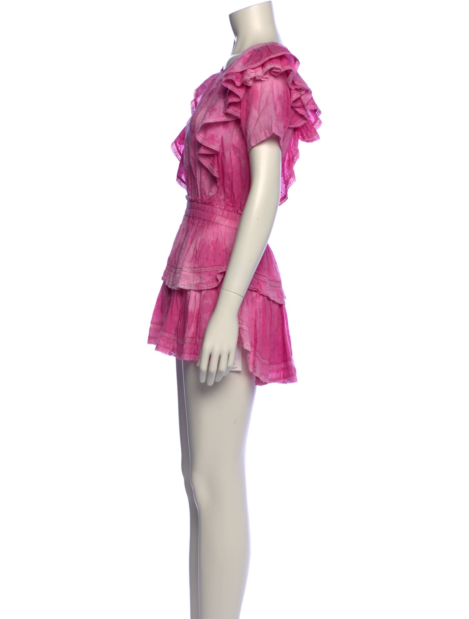 LoveShackFancy Crew Neck Mini Dress