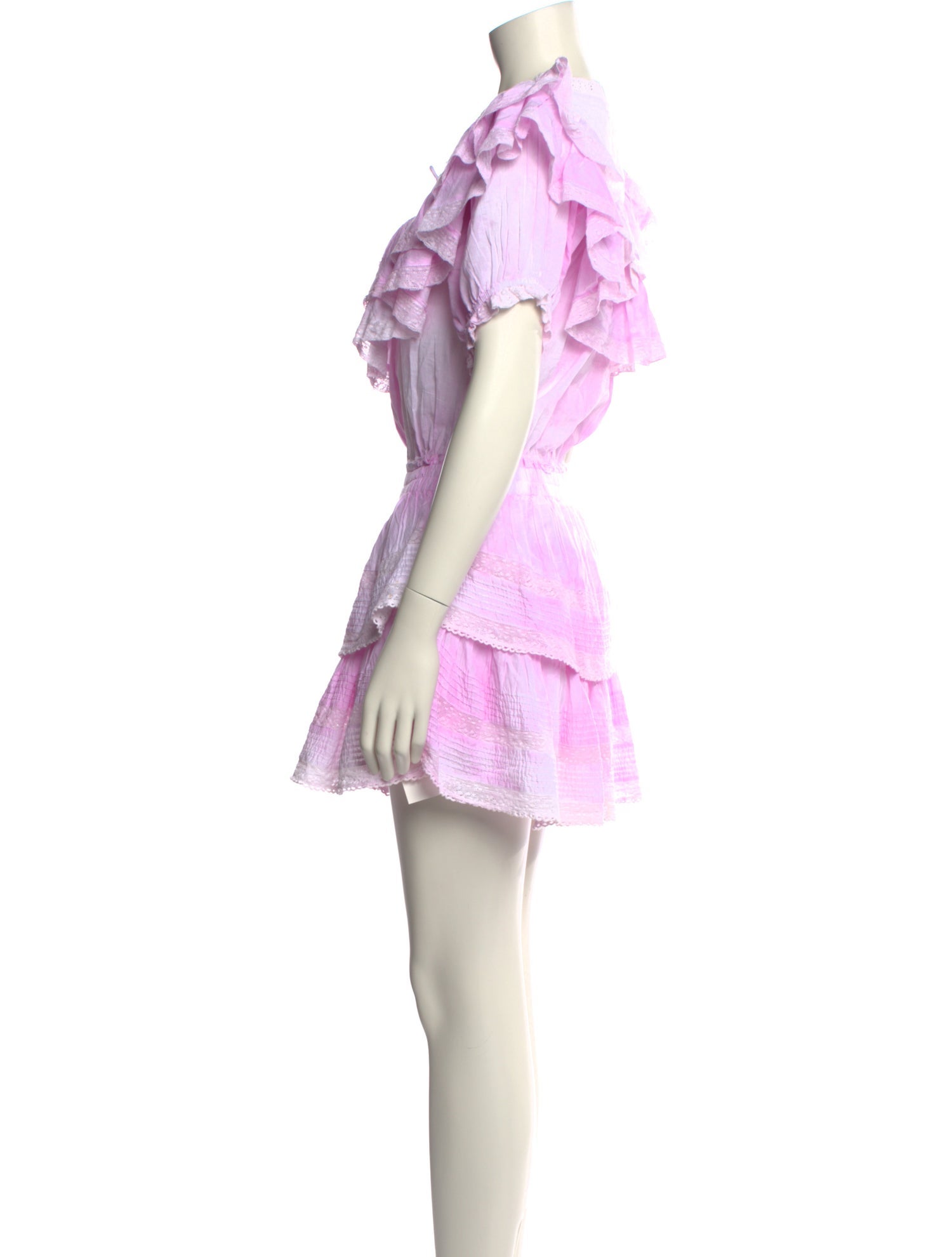 LoveShackFancy Scoop Neck Mini Dress