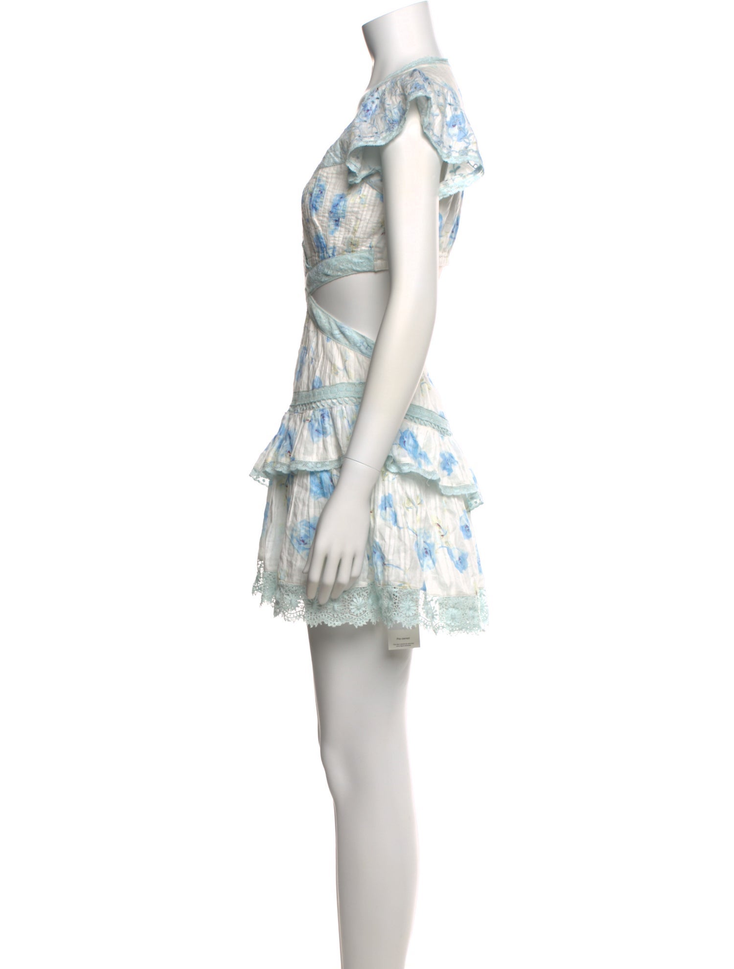 LoveShackFancy Floral Print Mini Dress