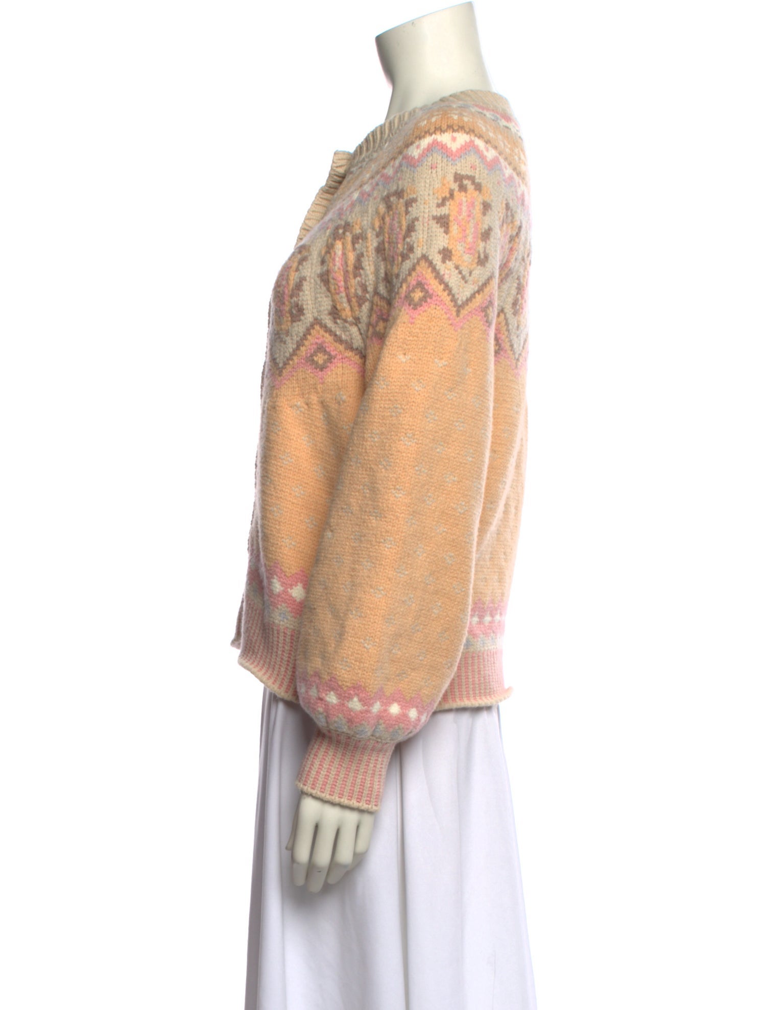 LoveShackFancy Printed Crew Neck Sweater