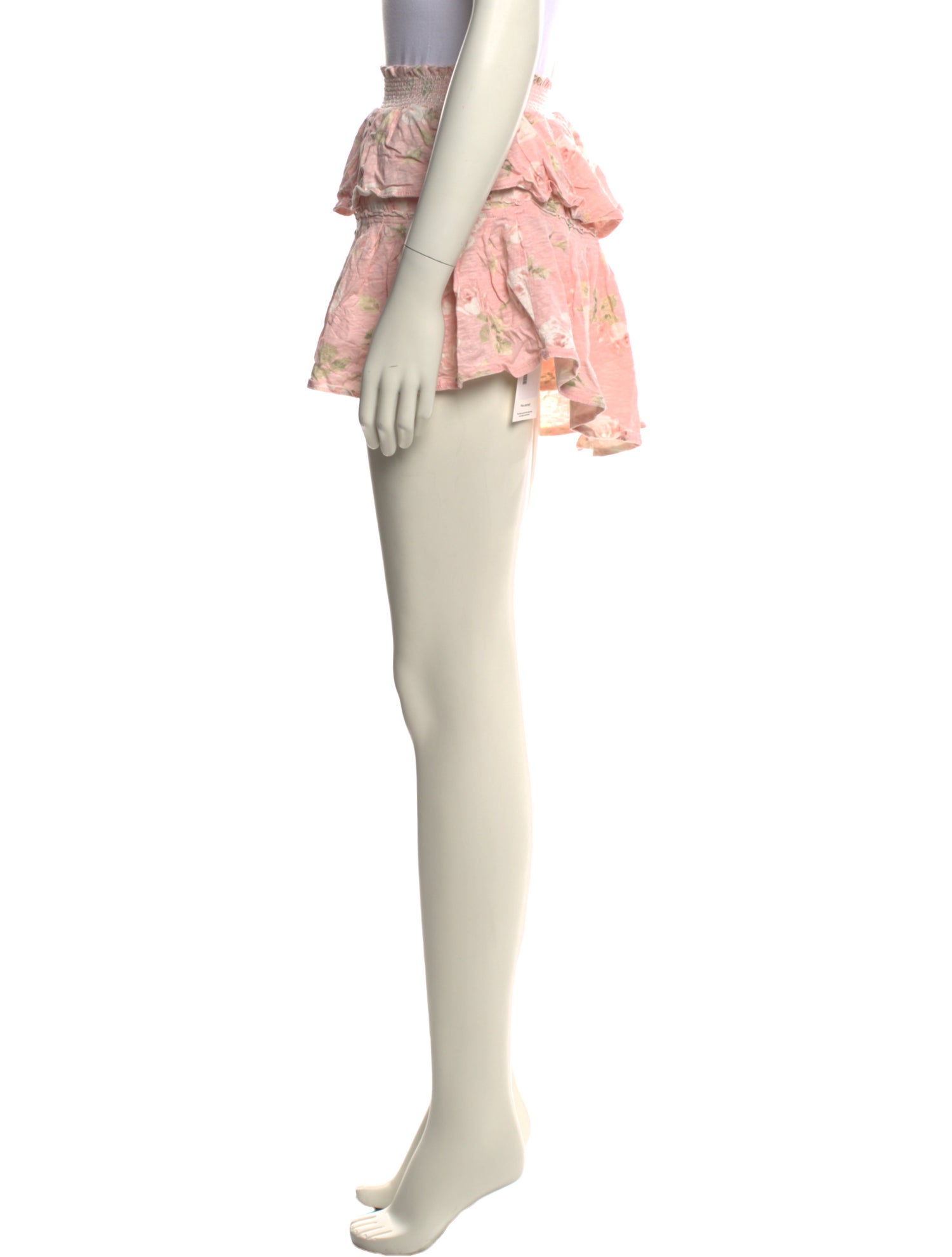 LoveShackFancy Floral Print Mini Skirt