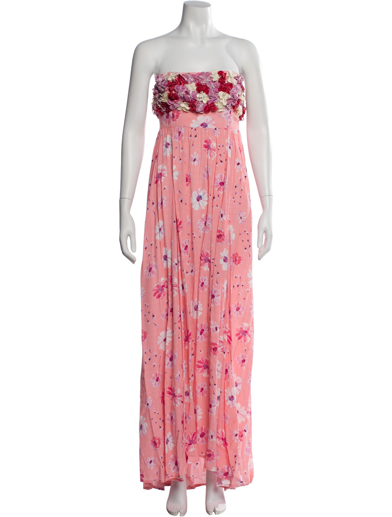 LoveShackFancy Floral Print Long Dress