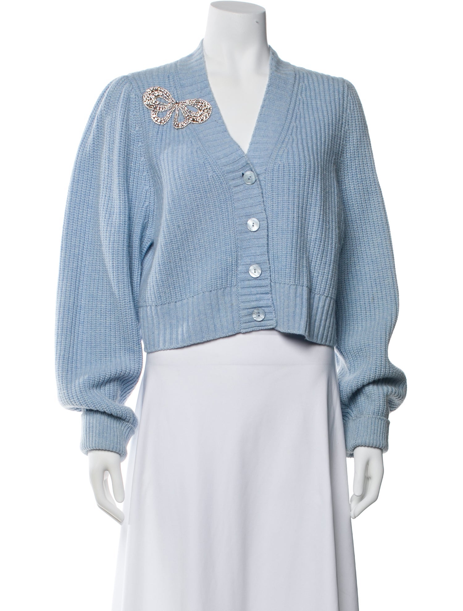 LoveShackFancy Wool V-Neck Sweater