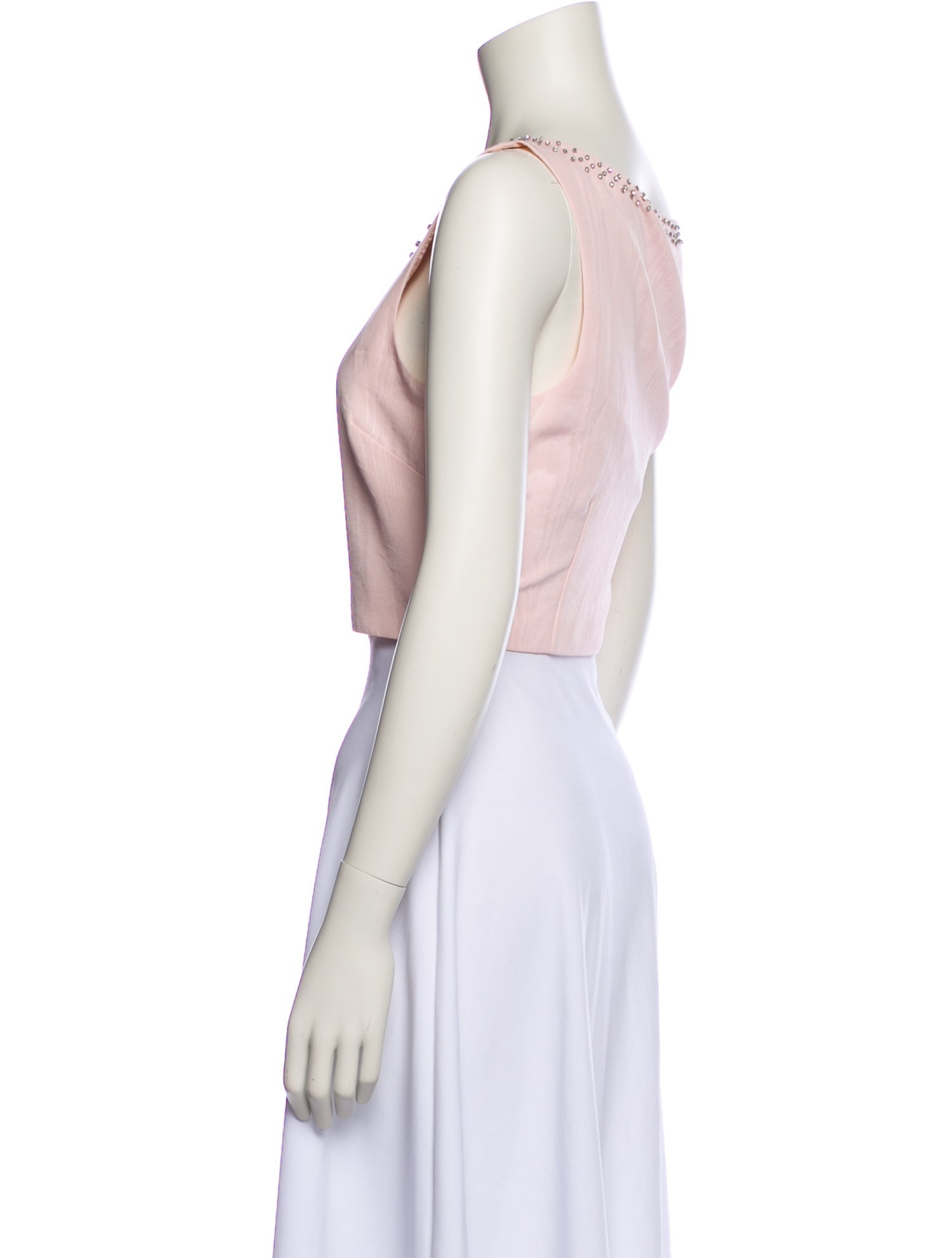 LoveShackFancy Bateau Neckline Sleeveless Crop Top w/ Tags