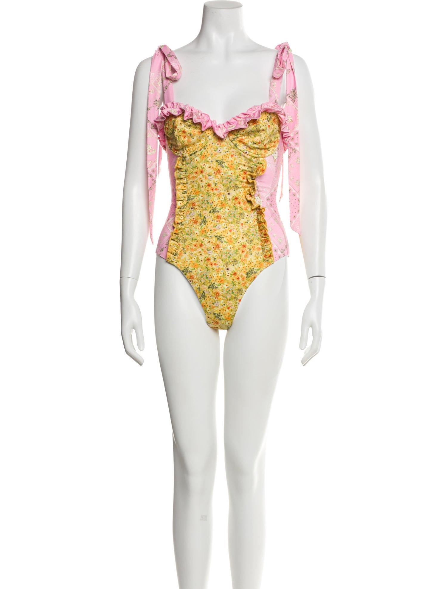 LoveShackFancy Floral Print One-Piece
