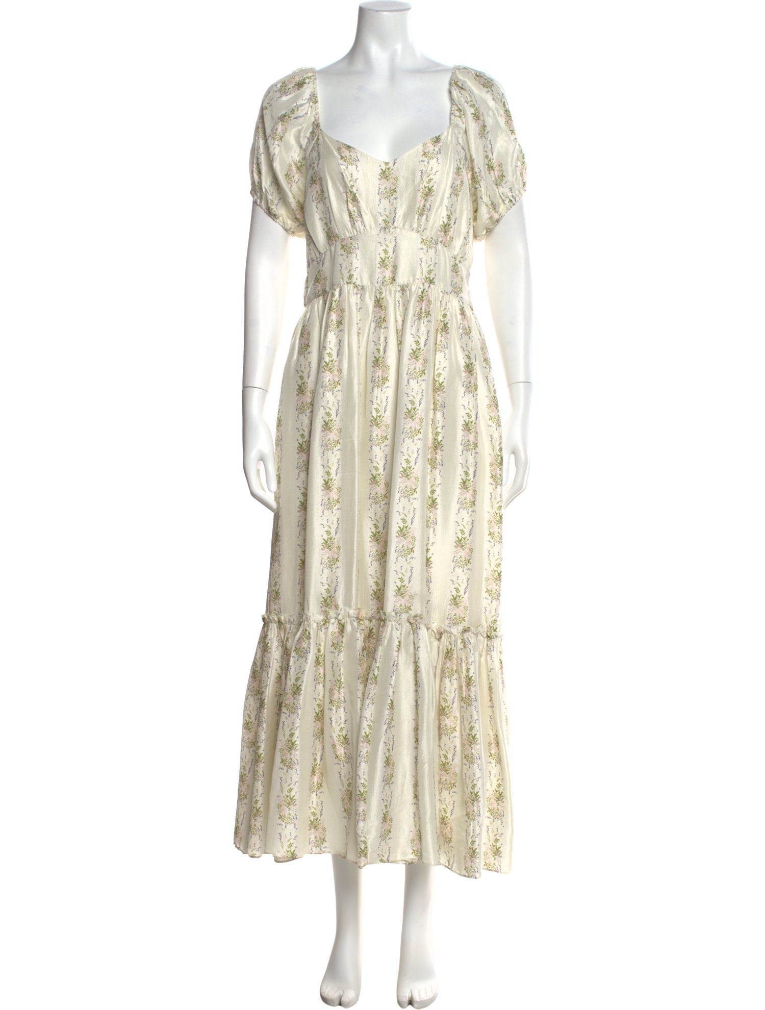 LoveShackFancy Silk Long Dress