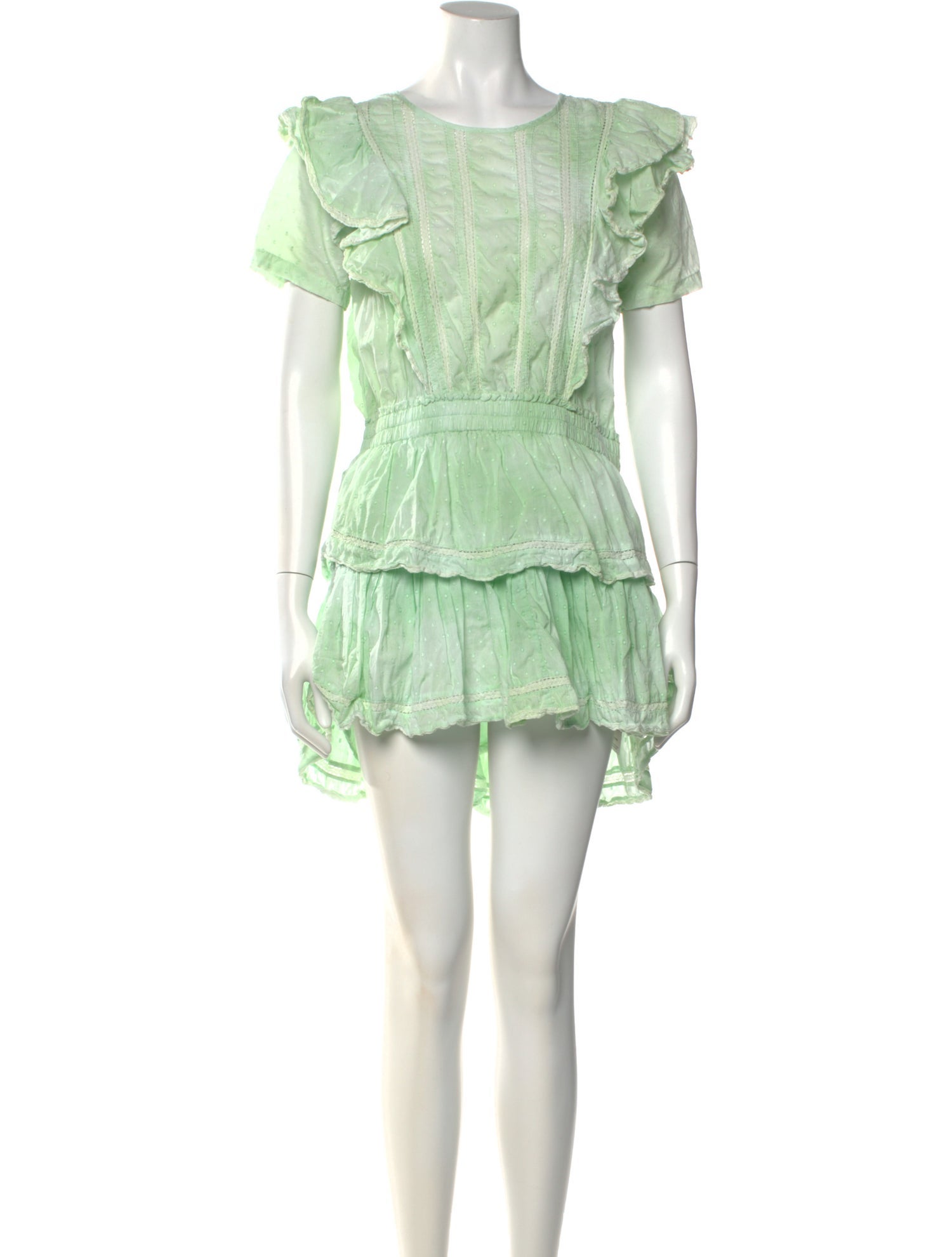 LoveShackFancy Scoop Neck Mini Dress - Green Dresses, Clothing -  WLOSH144712 | The RealReal