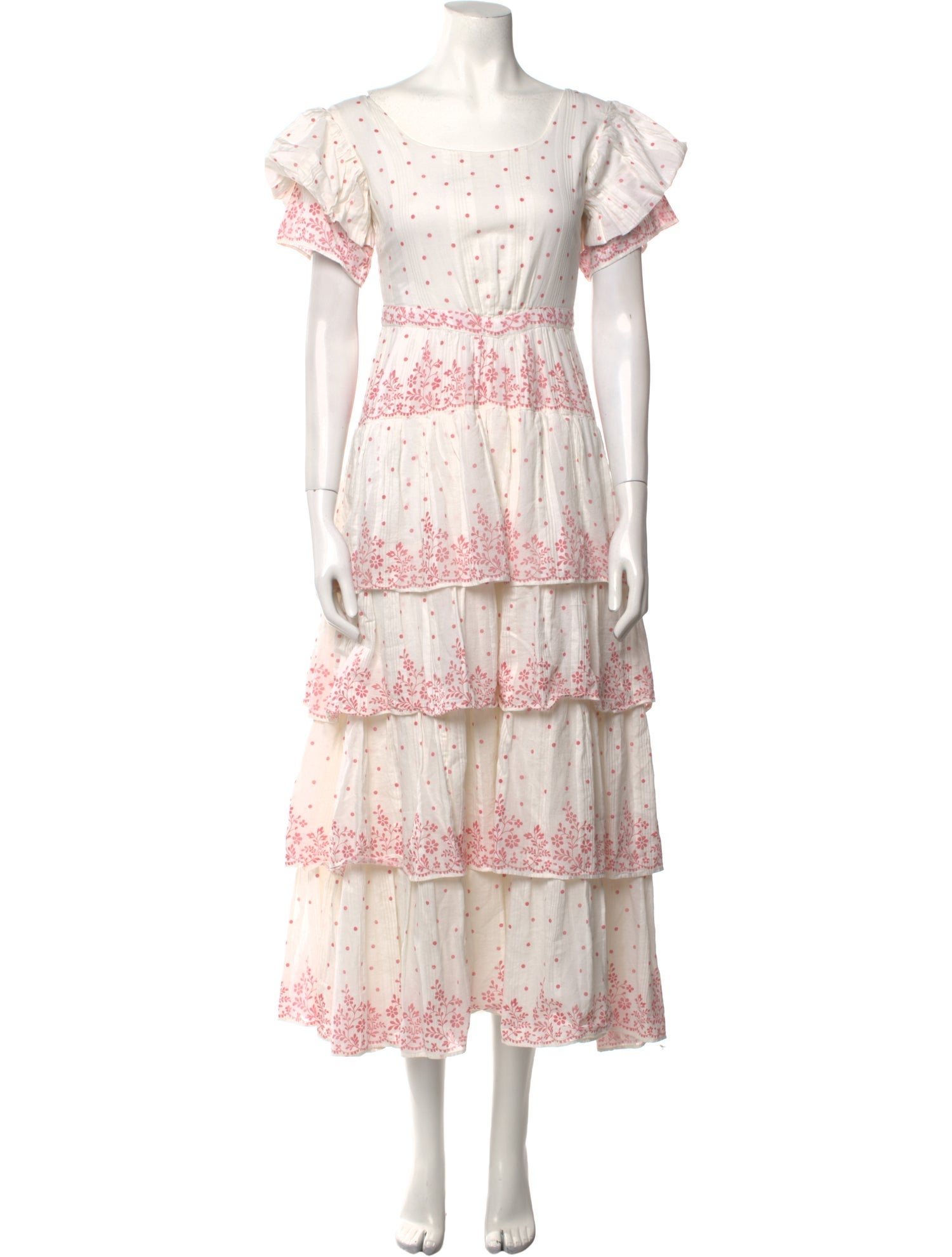 LoveShackFancy Floral Print Long Dress