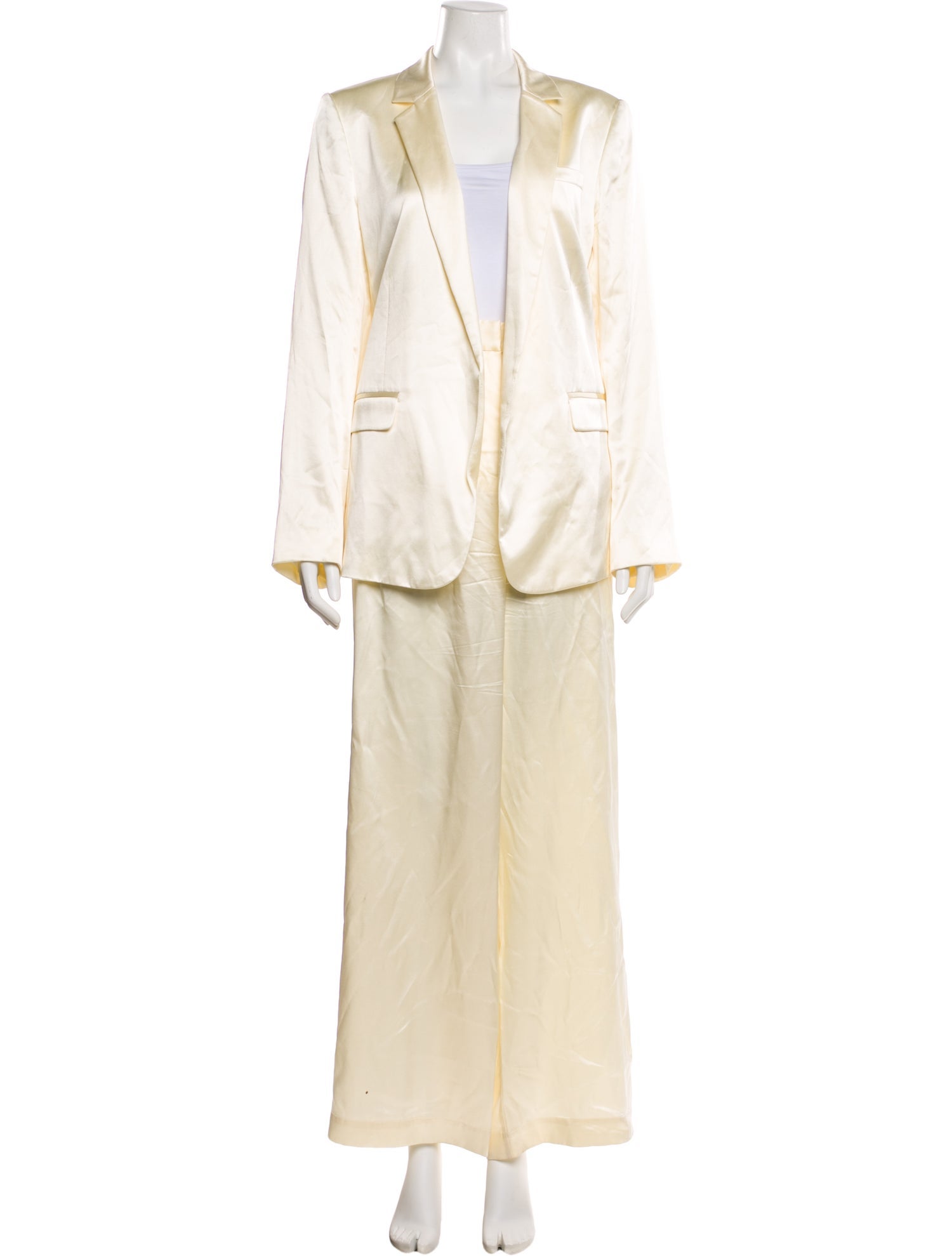 LoveShackFancy Silk Pleated Accents Pantsuit