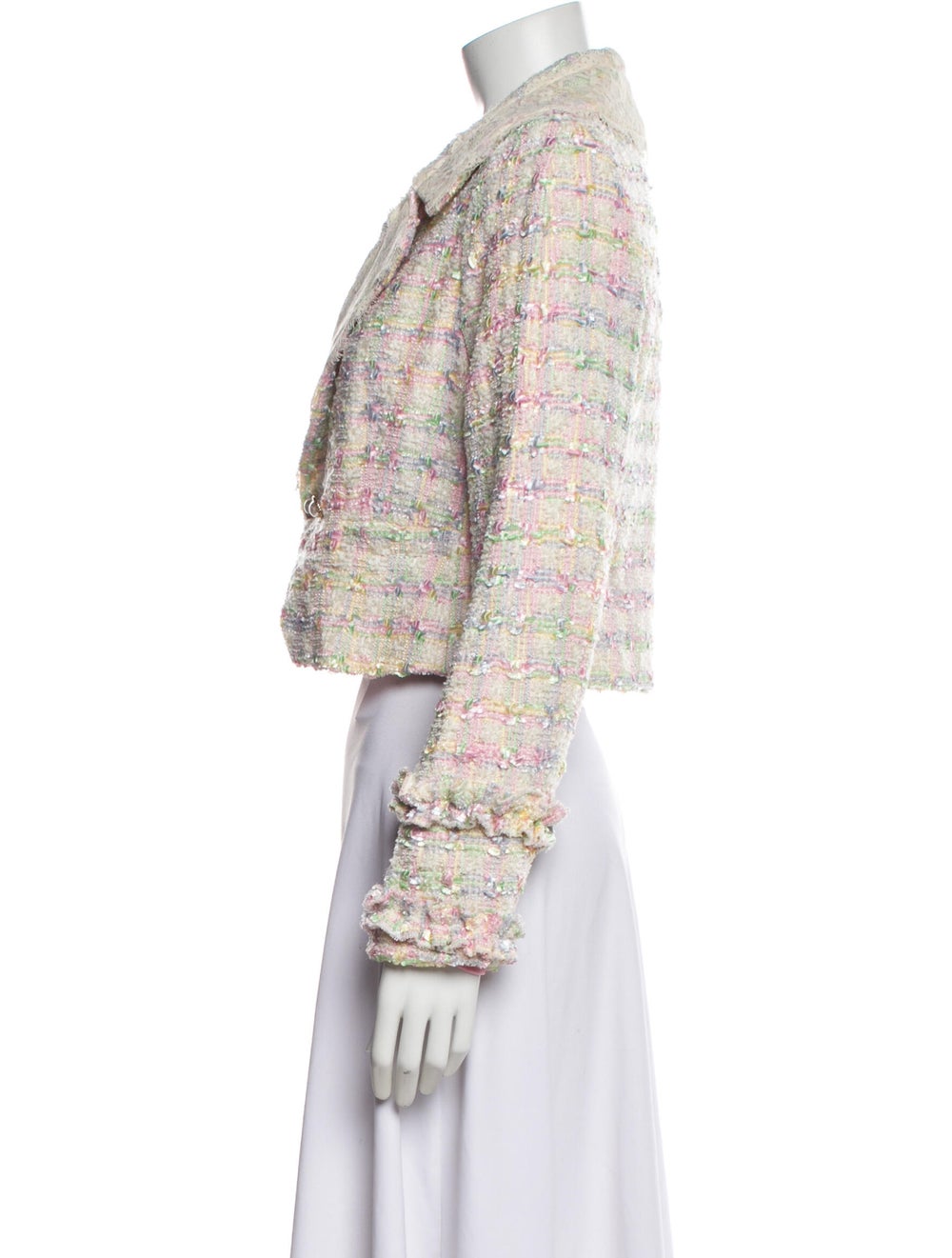 LoveShackFancy Tweed Pattern Evening Jacket - image 2