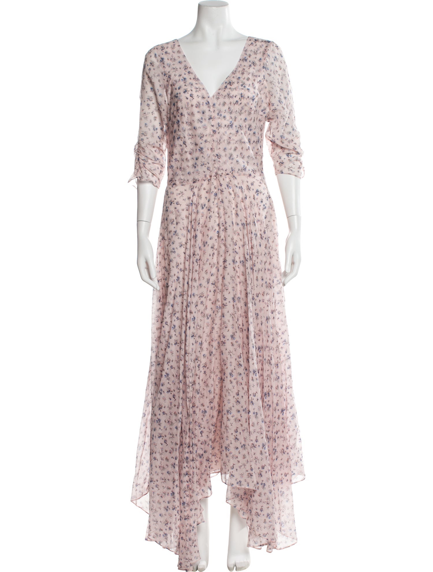 LoveShackFancy Floral Print Long Dress