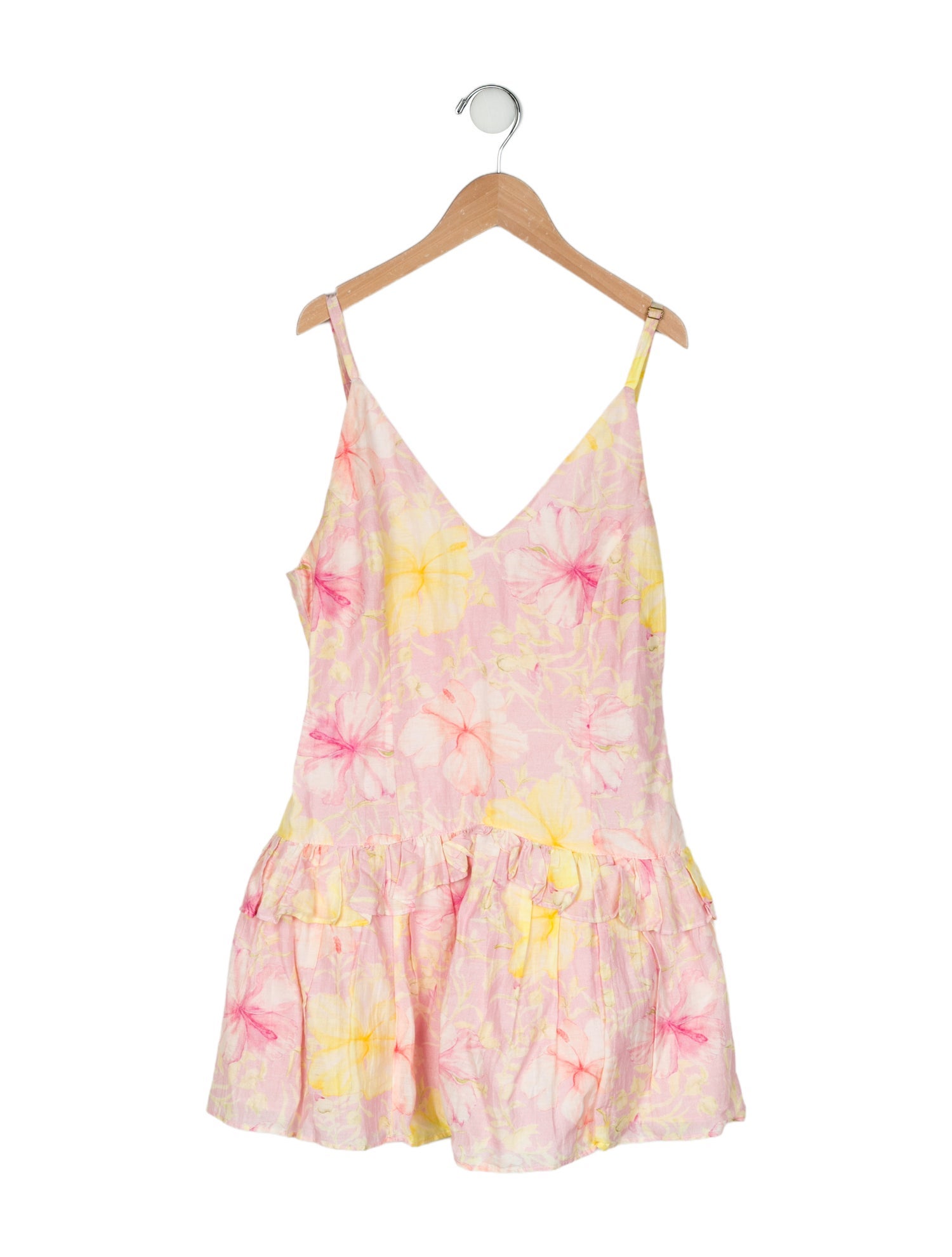 LoveShackFancy Girls' Floral Printed Sleeveless Dress