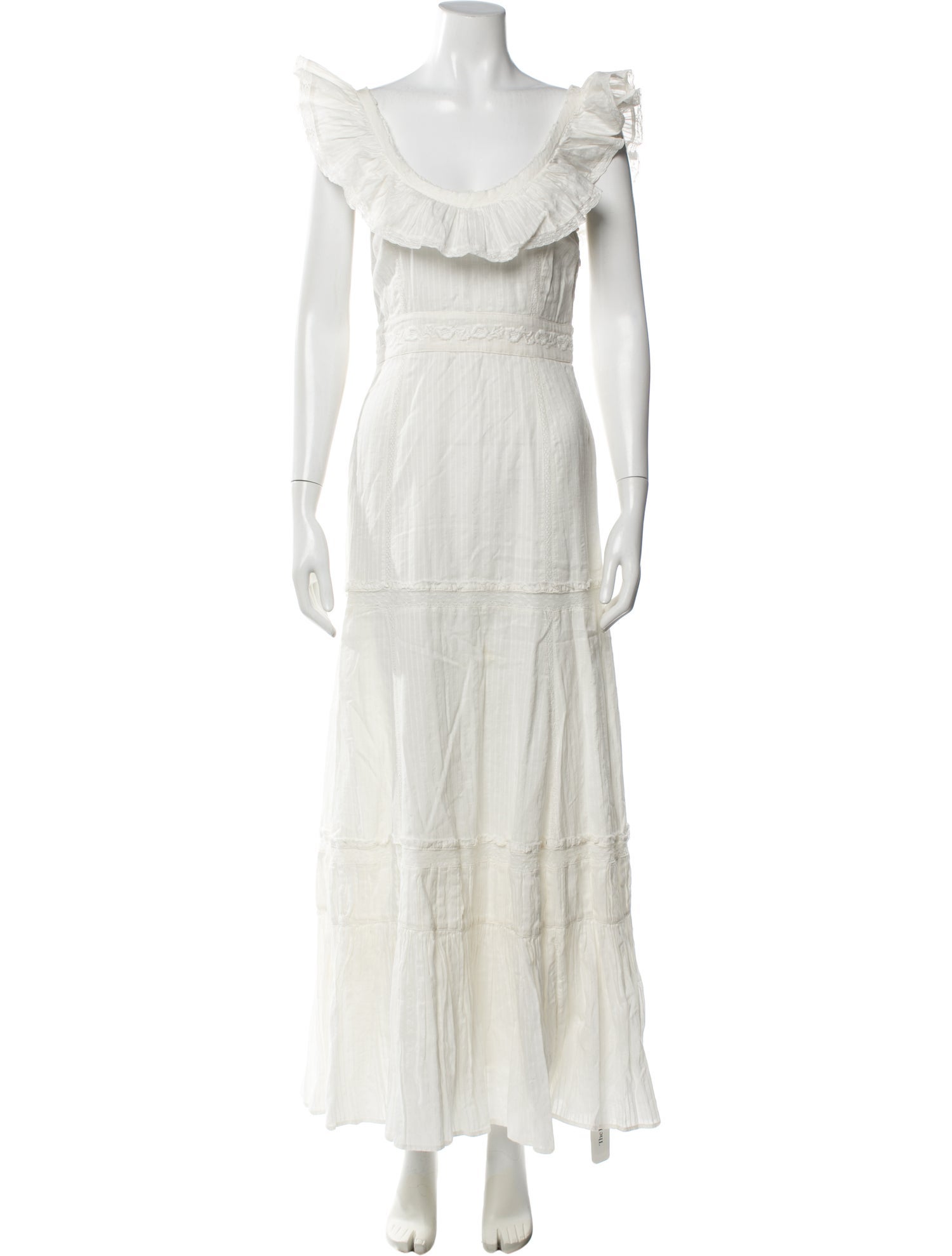 LoveShackFancy Scoop Neck Long Dress