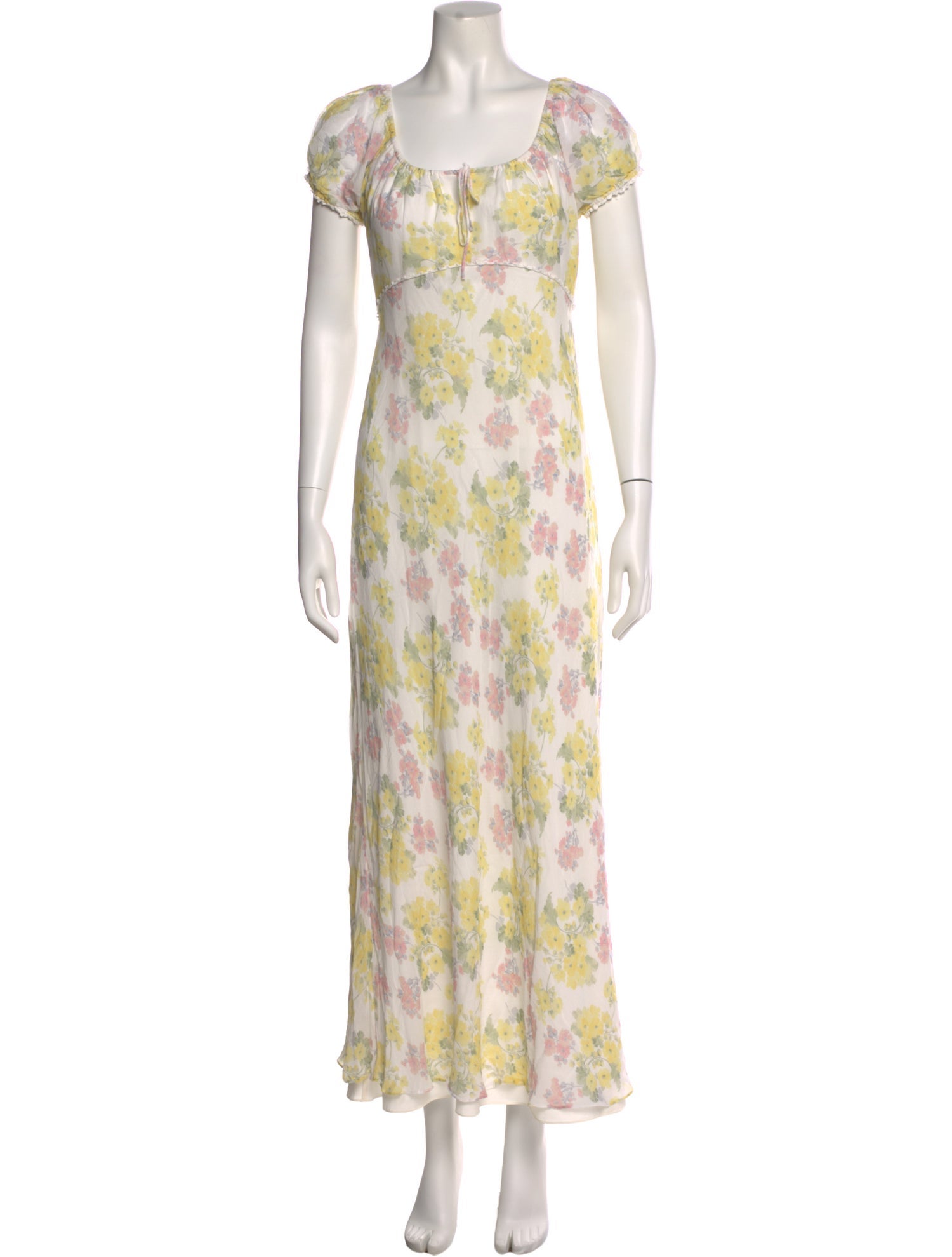 LoveShackFancy Floral Print Long Dress