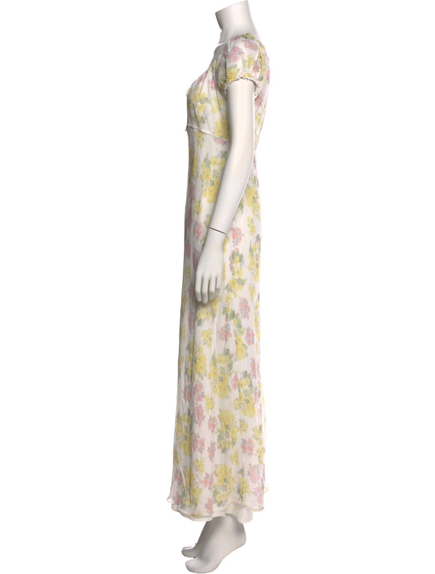 LoveShackFancy Floral Print Long Dress