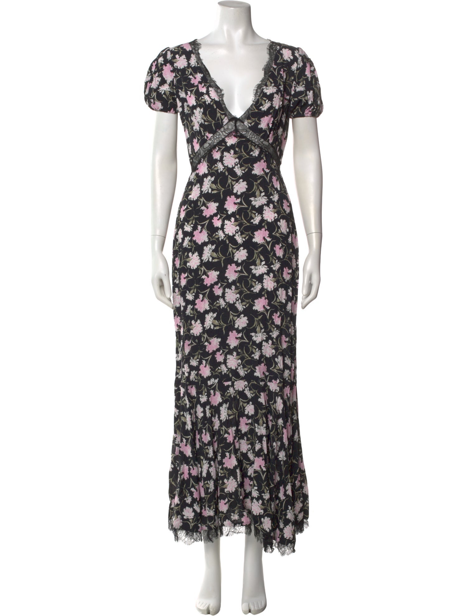 LoveShackFancy Floral Print Long Dress