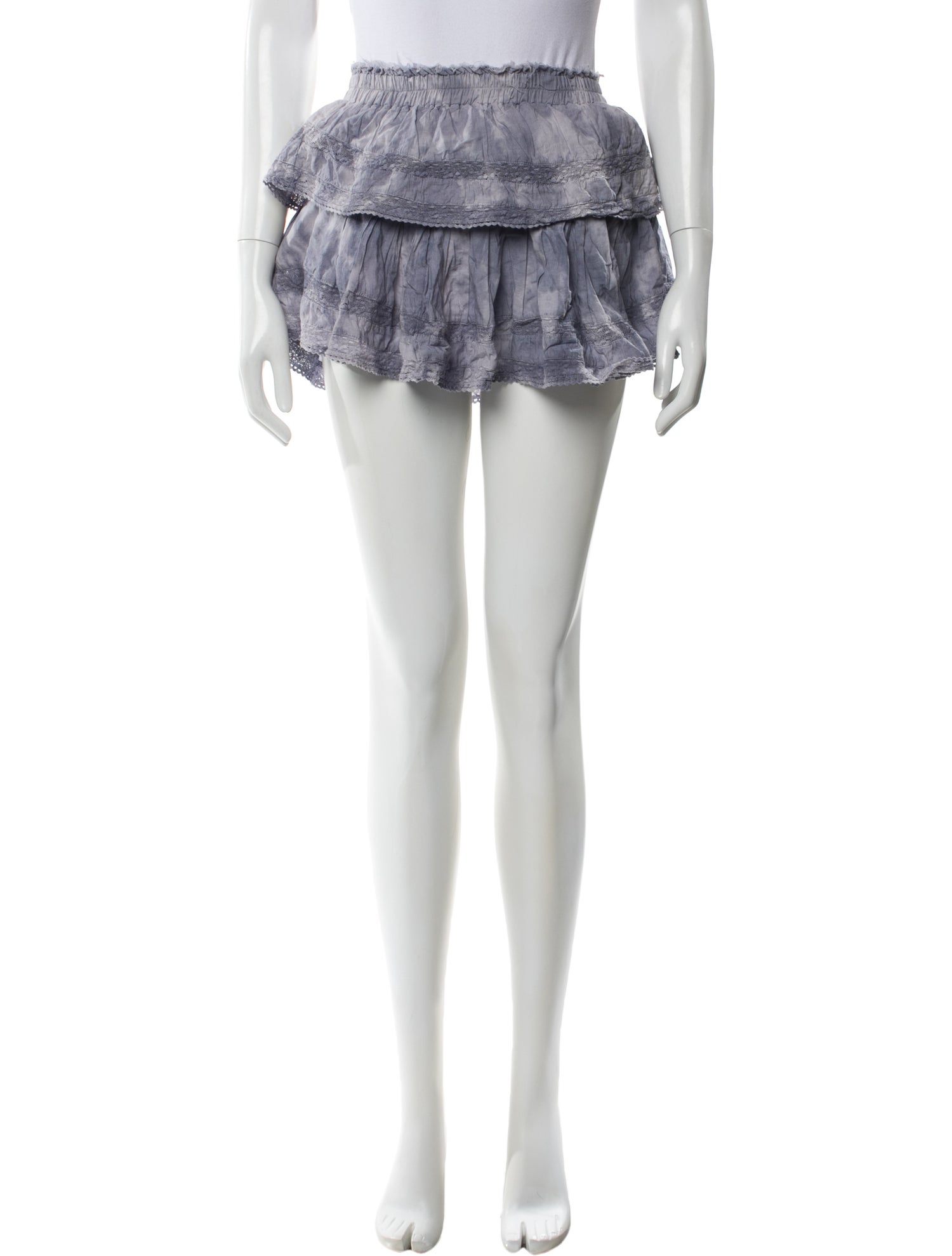LoveShackFancy Tie-Dye Print Mini Skirt