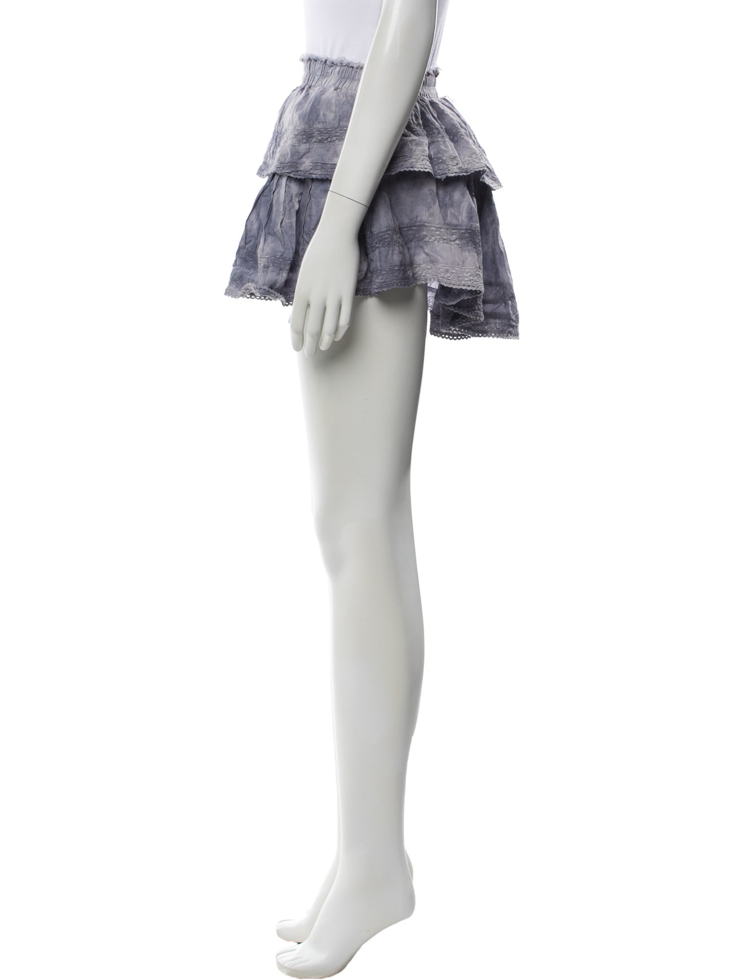 LoveShackFancy Tie-Dye Print Mini Skirt