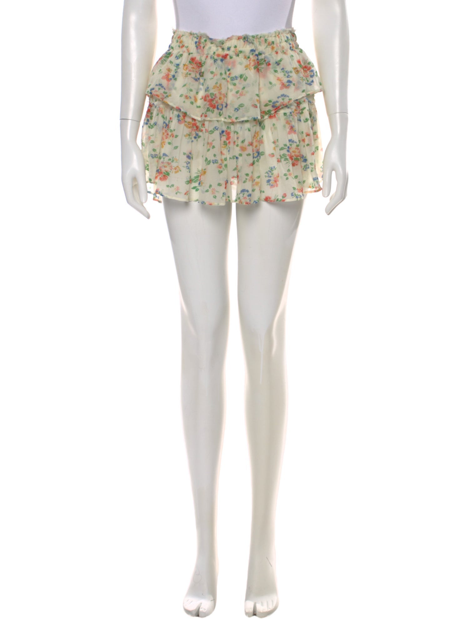 LoveShackFancy Silk Mini Skirt