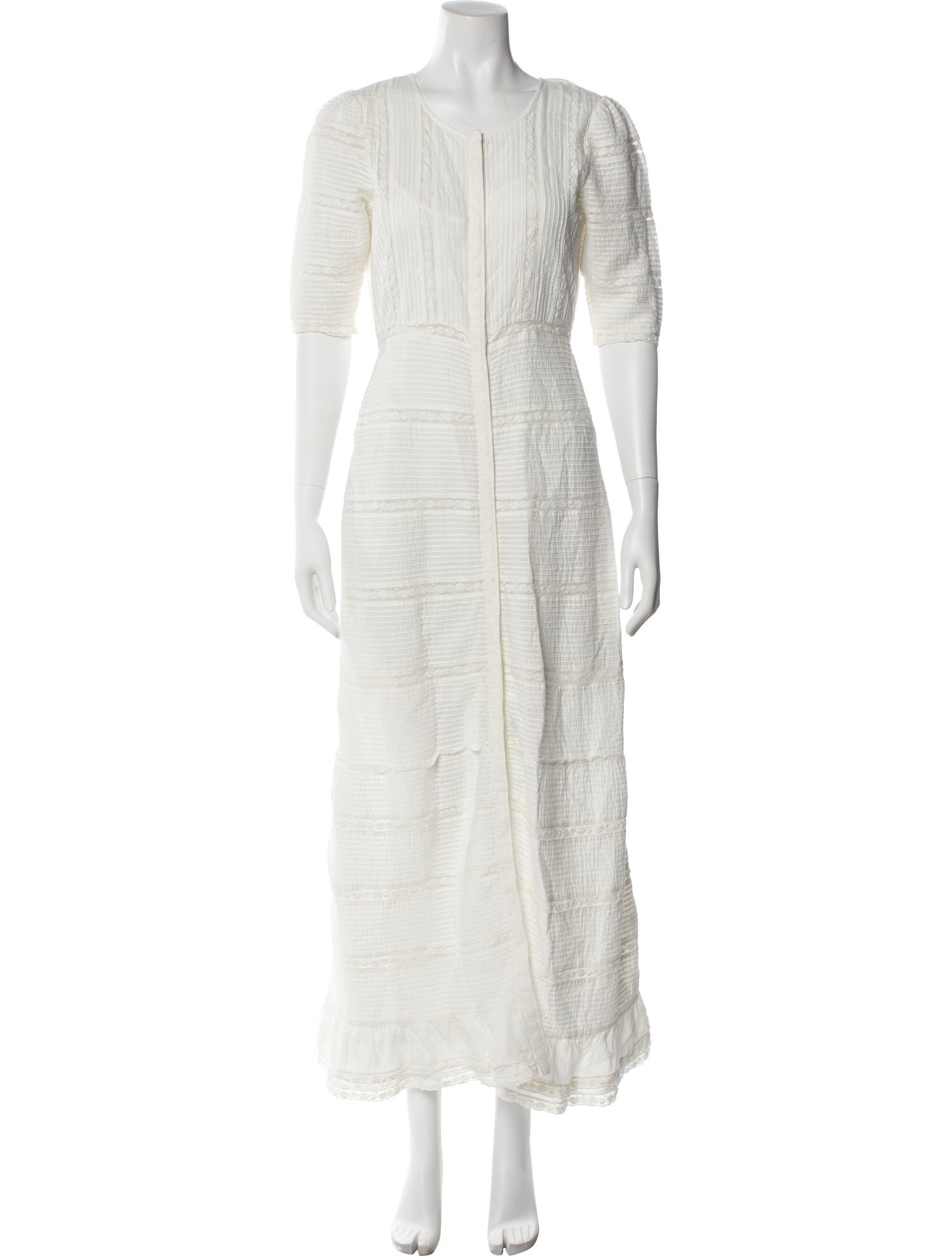 LoveShackFancy Scoop Neck Long Dress