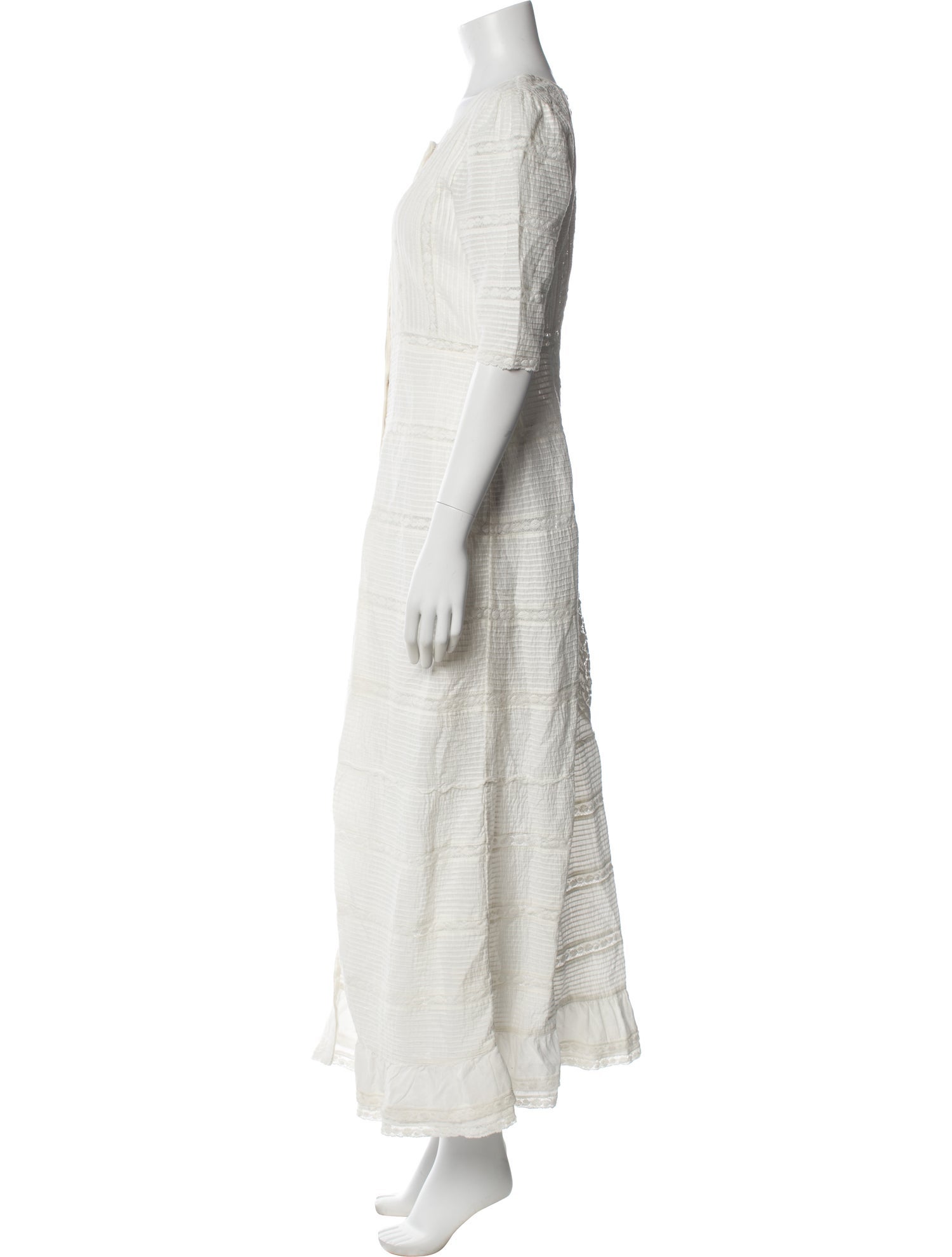 LoveShackFancy Scoop Neck Long Dress