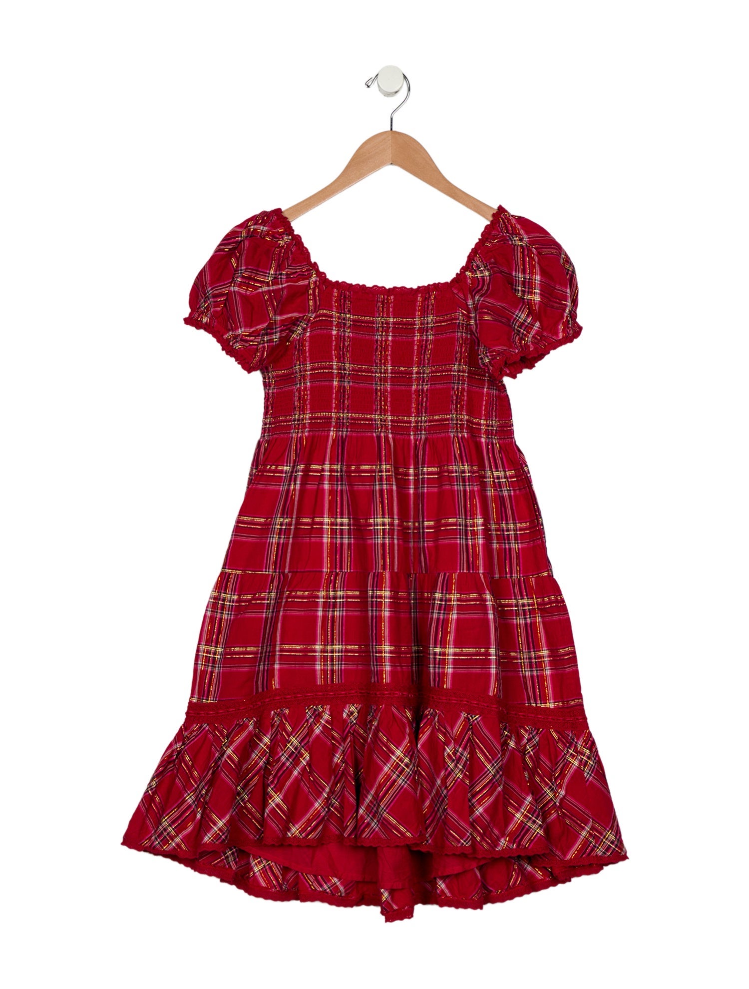 LoveShackFancy Kids Girls Plaid Dress