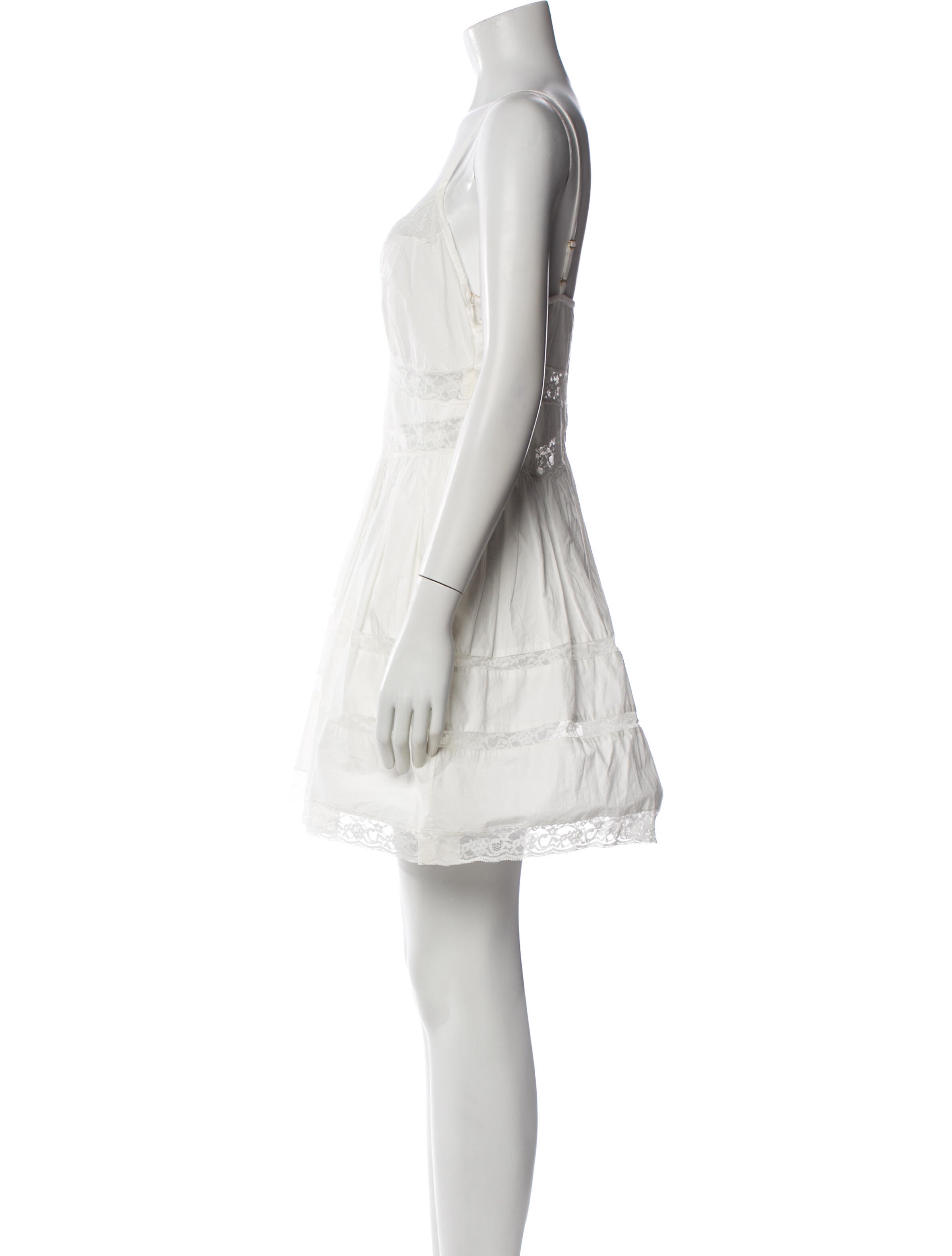 LoveShackFancy V-Neck Mini Dress