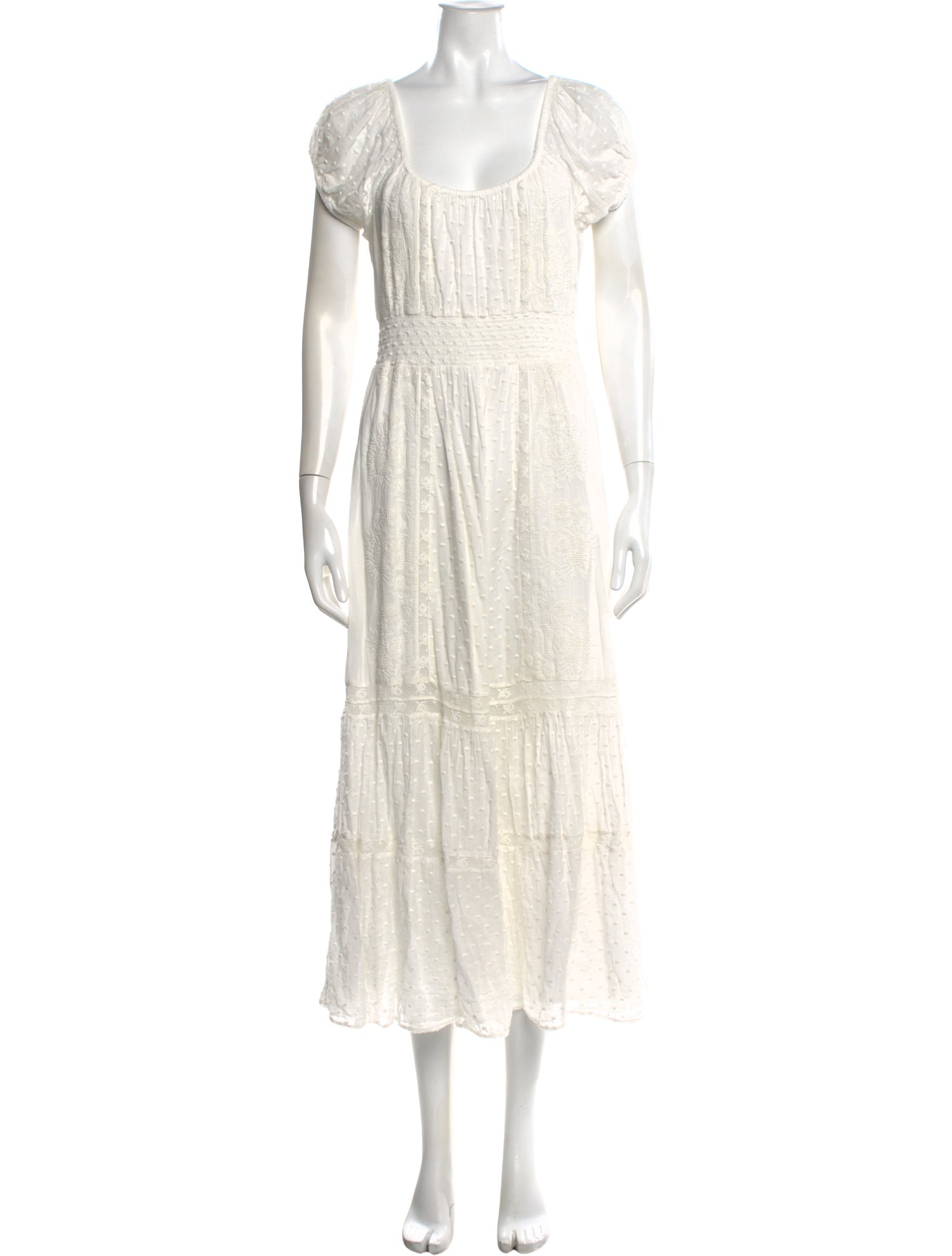 LoveShackFancy Scoop Neck Long Dress